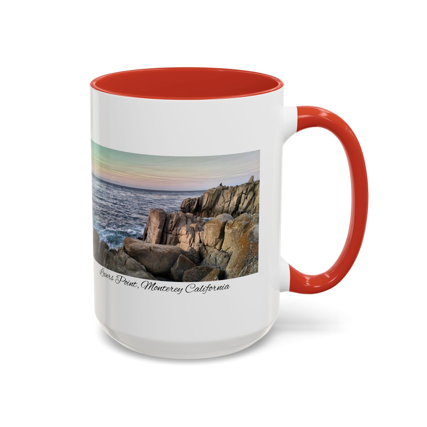 11oz/15oz Ocean View Travelers Coffee Mug Lovers Point, Monterey California San Francisco Bay Area Keepsake
