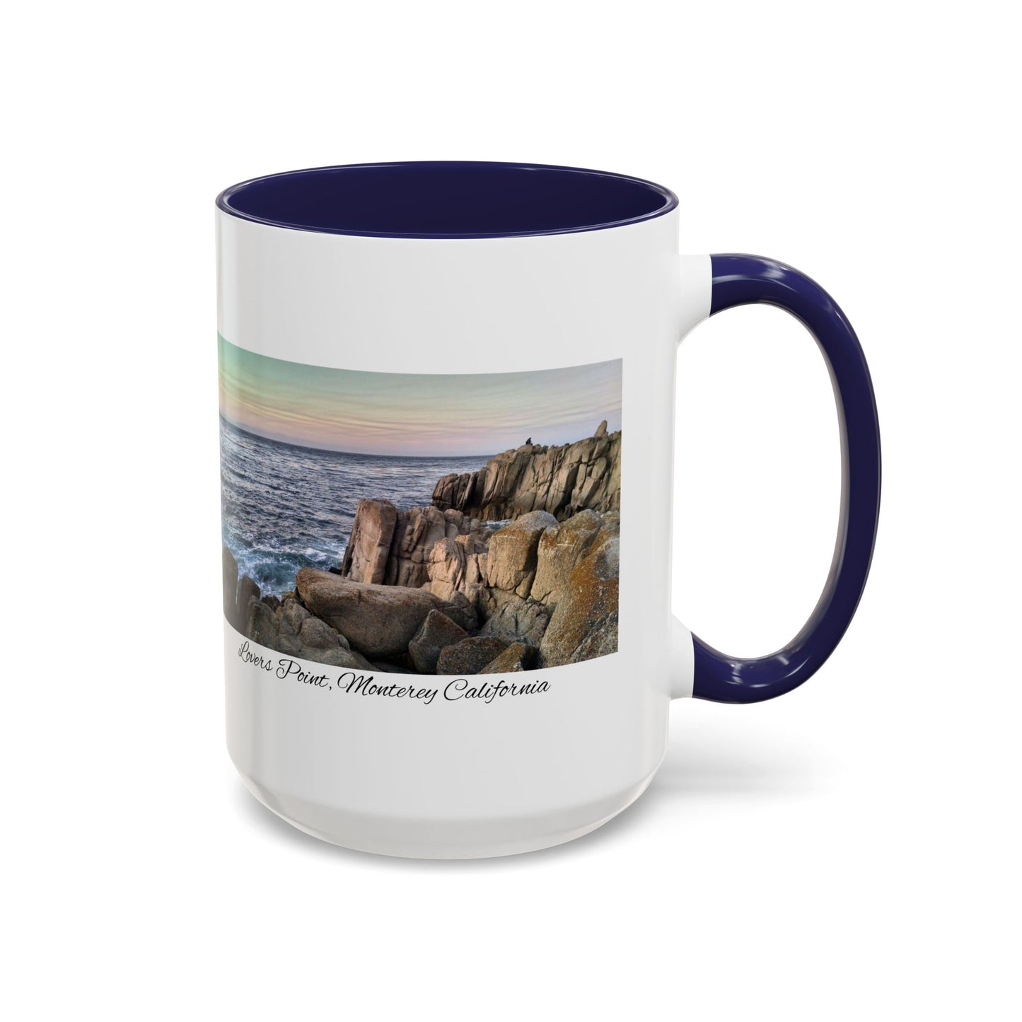 11oz/15oz Ocean View Travelers Coffee Mug Lovers Point, Monterey California San Francisco Bay Area Keepsake