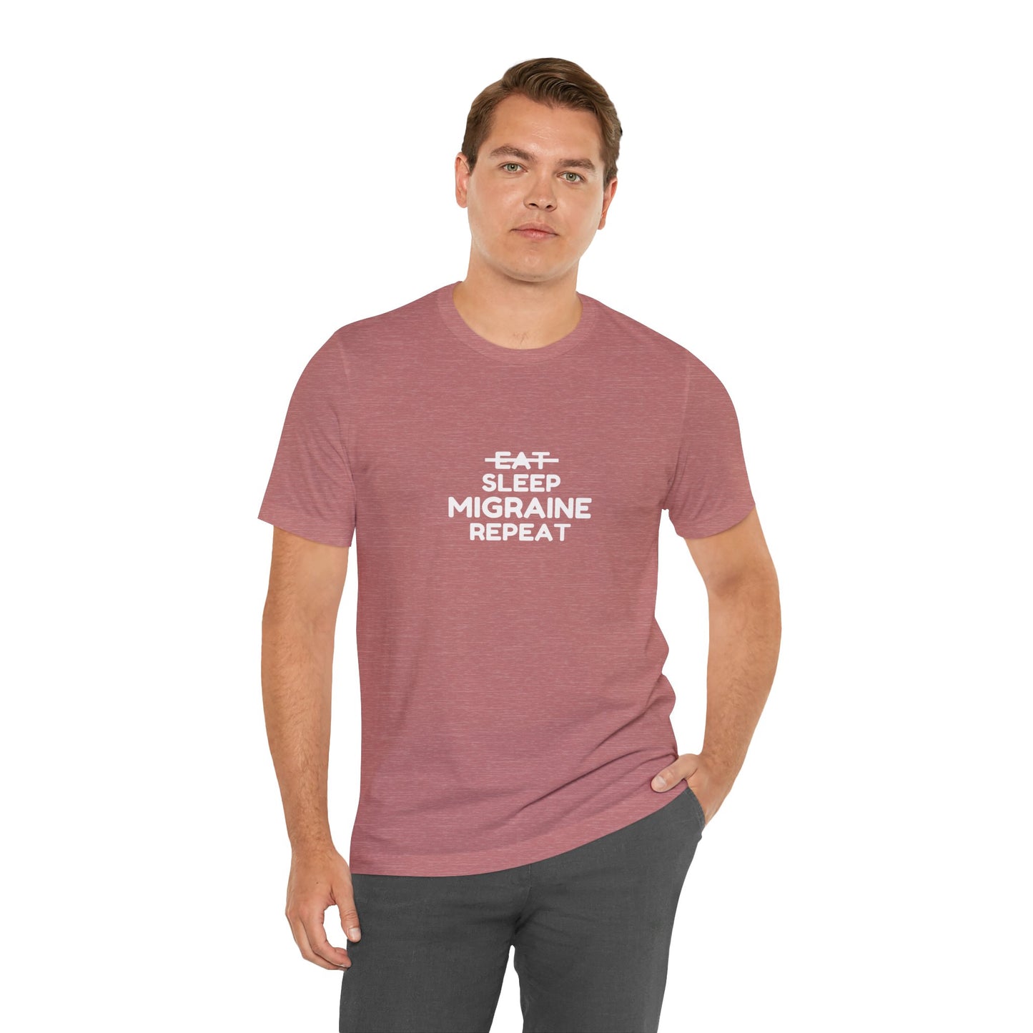 Unisex Migraine Day Invisible Illness Warrior Eat Sleep Migraine Repeat Tshirt