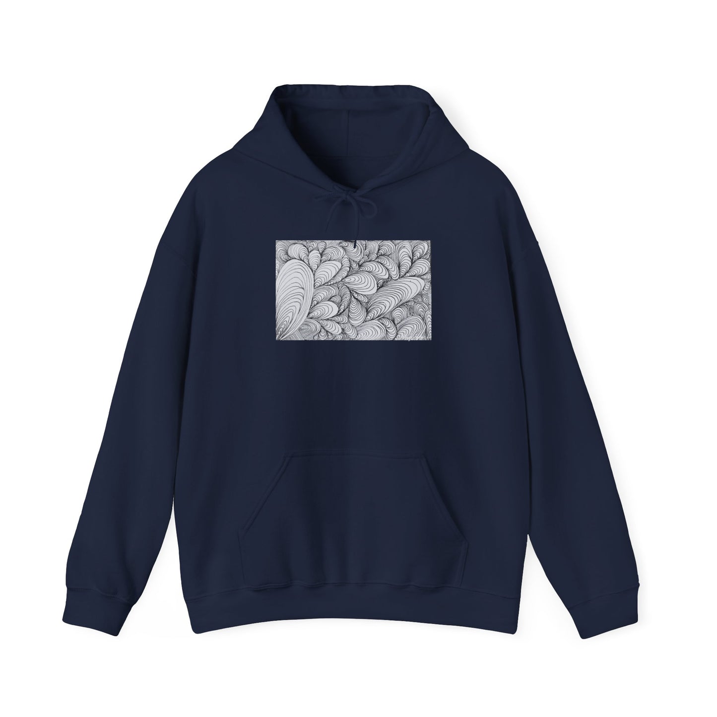 Unisex Heavy Blend™ Original Rough Artwork Midsize Print Hooded Sweatshirt