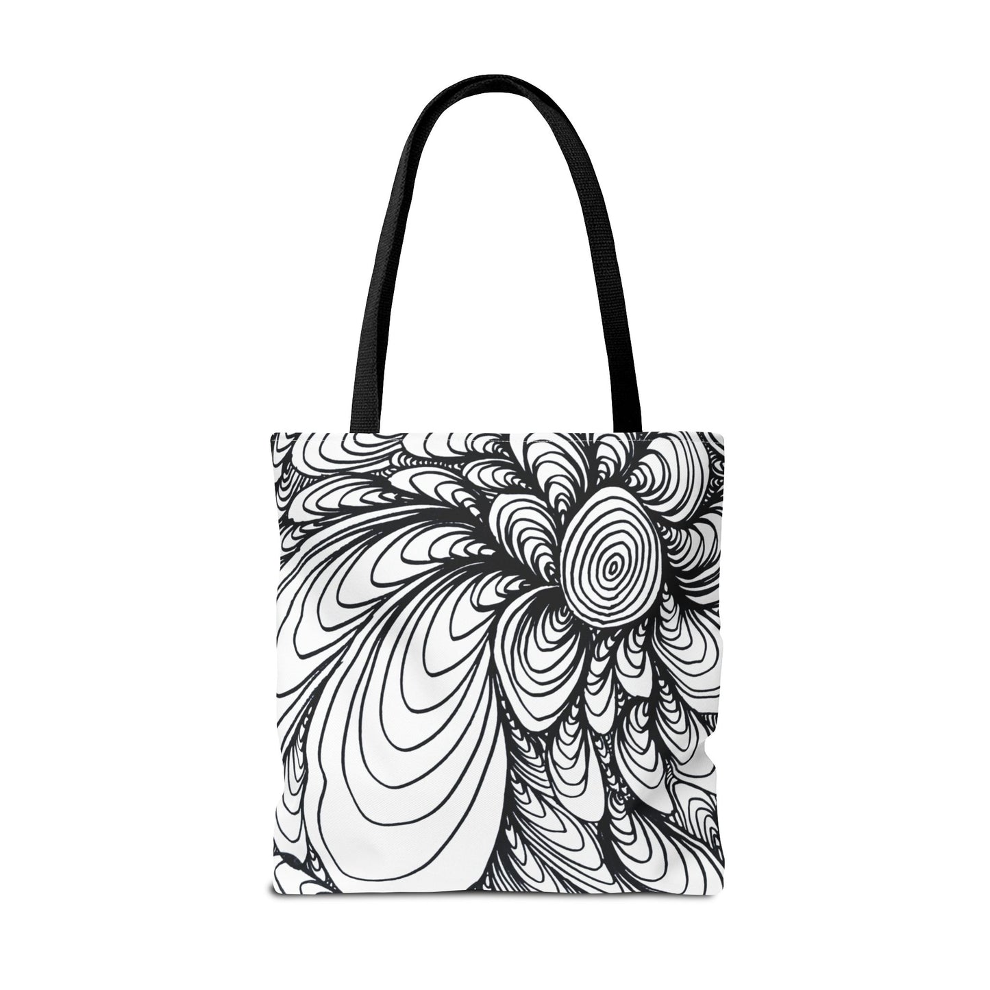 Unisex Original Doodle Art All Over Print Tote Bag - Apricots Noir