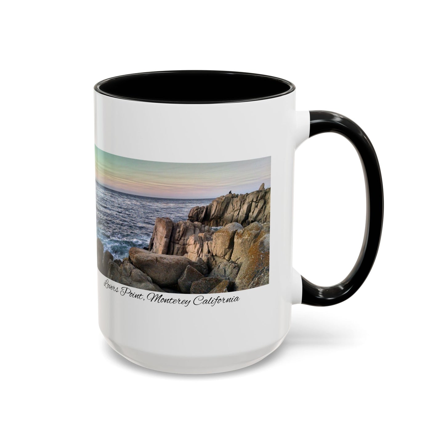 11oz/15oz Ocean View Travelers Coffee Mug Lovers Point, Monterey California San Francisco Bay Area Keepsake