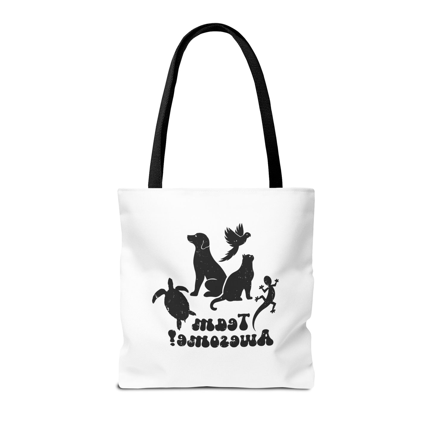 Unisex Animal Lover Lizard Cat Bird Dog Turtle Team Awesome Tote Bag