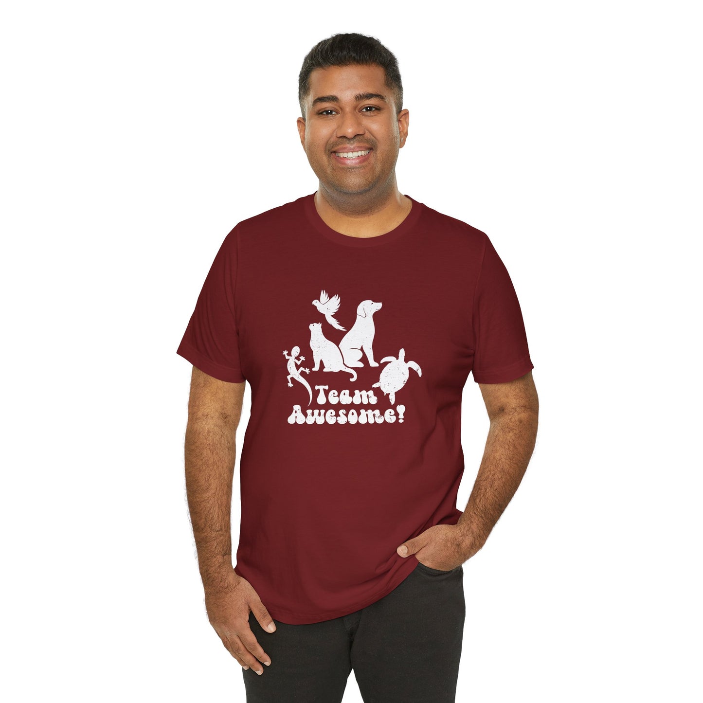 Unisex Animal Lover Lizard Cat Bird Dog Turtle Team Awesome T-Shirt