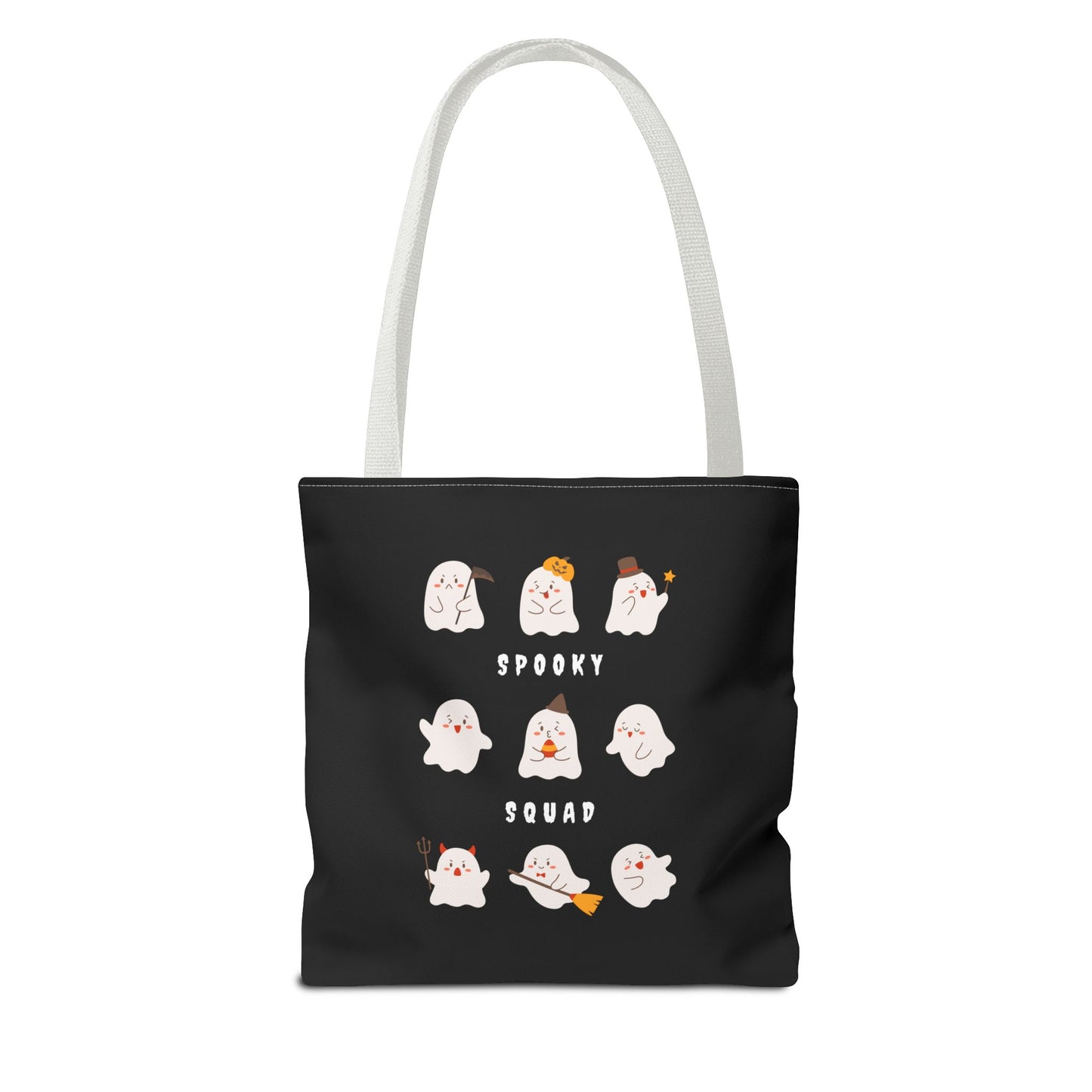 Cute Ghost Halloween Spooky Season Tote Trick or Treating Candy Bag Reusable Halloween Themed Lunch Tote