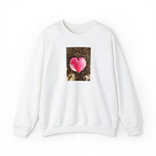 Unisex Heavy Blend Double Delight Rose Petal Crewneck Sweatshirt