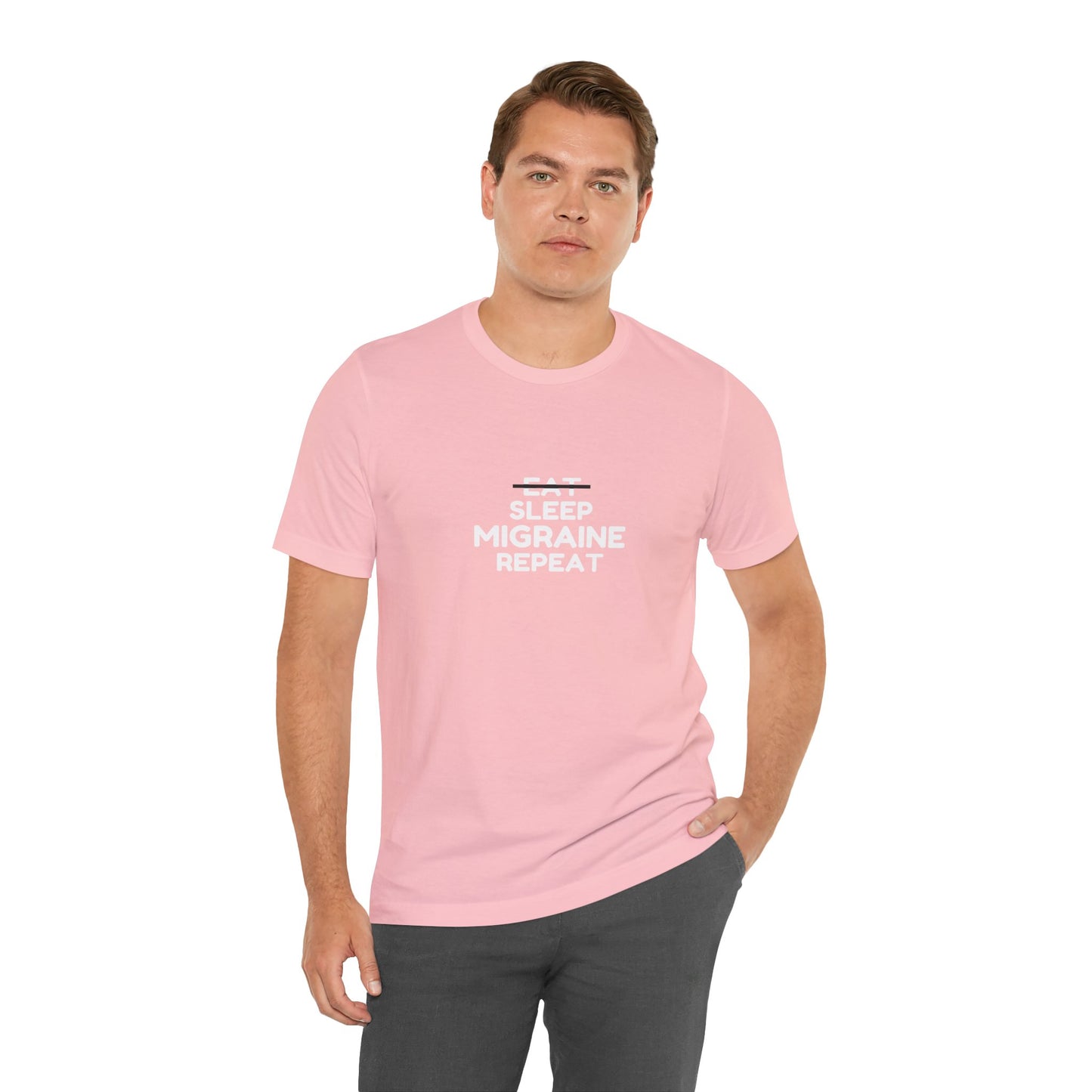 Unisex Migraine Day Invisible Illness Warrior Eat Sleep Migraine Repeat Tshirt