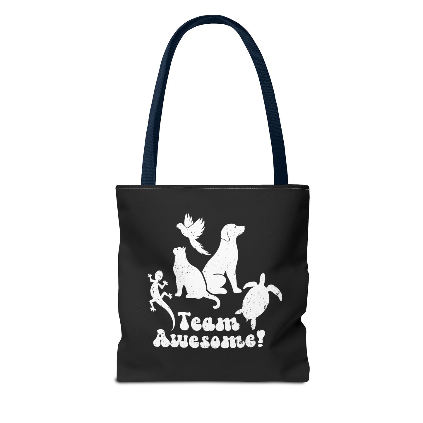 Unisex Animal Lover Lizard Cat Bird Dog Turtle Team Awesome Tote Bag