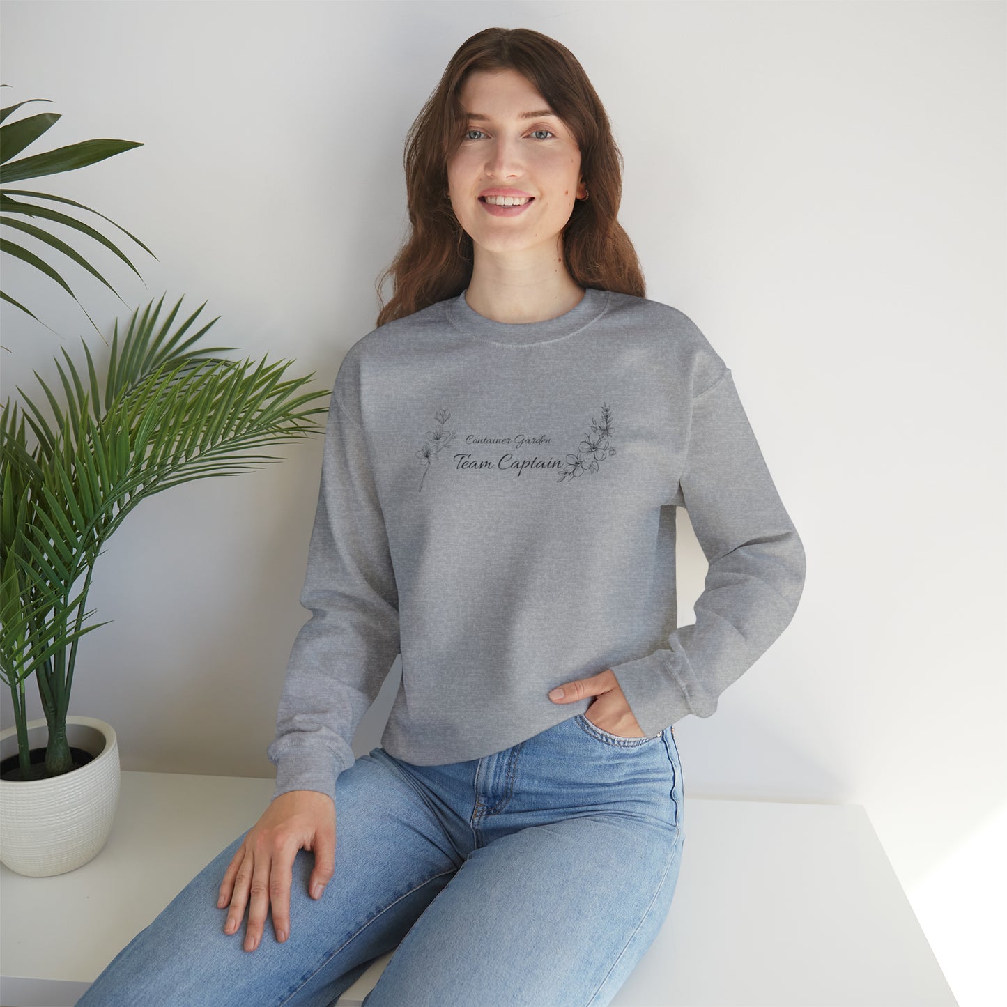 Unisex Garden Themed Container Garden Team Captain Sweatshirt