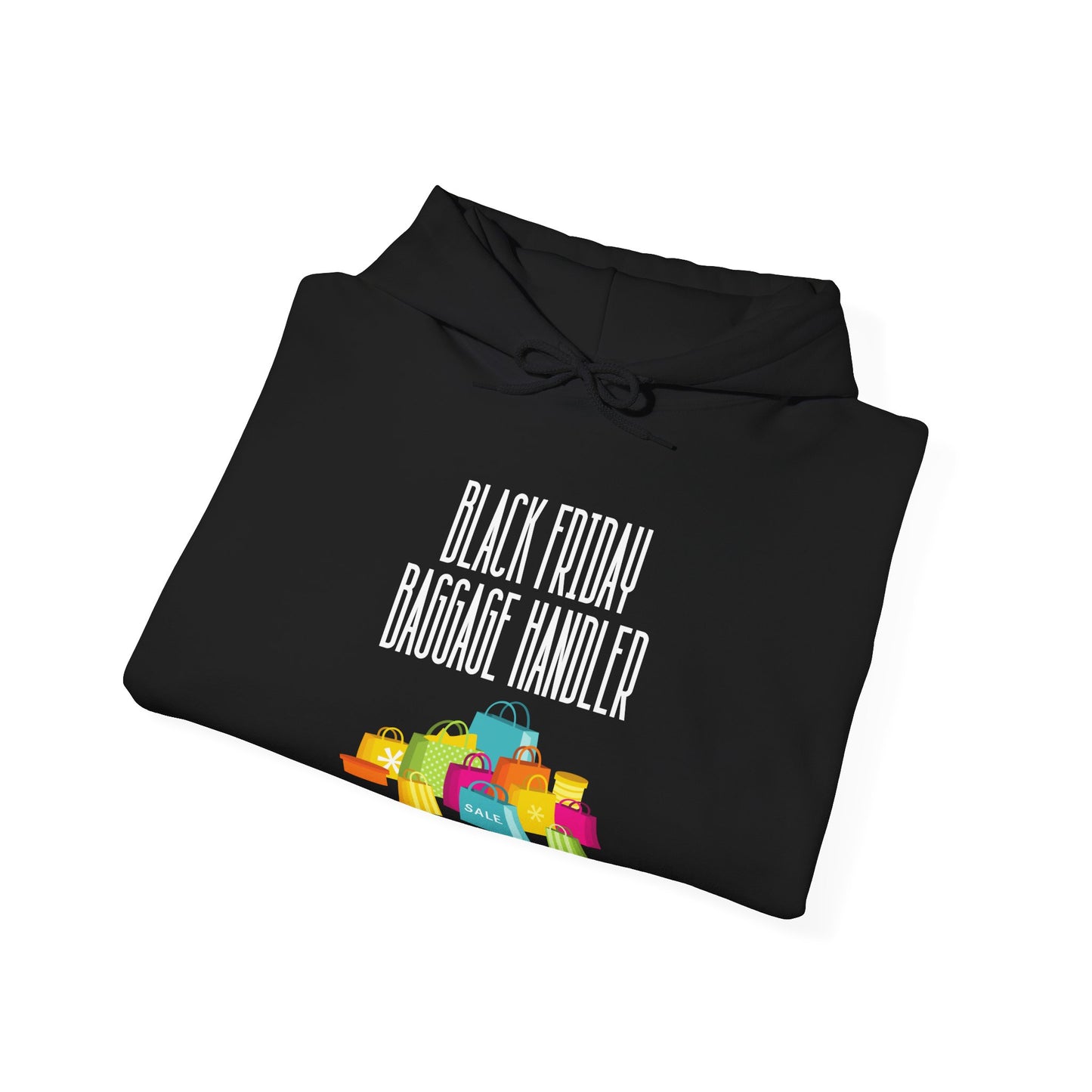Unisex Heavy Blend™ Black Friday Christmas Sales Baggage Handler Shopping Sales Hooded Sweatshirt
