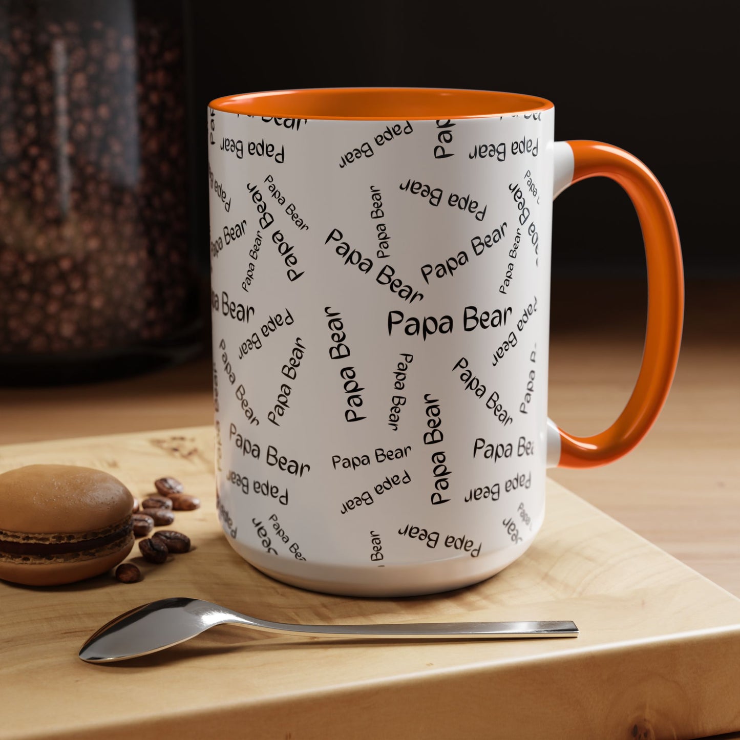 11oz/15oz Papa Bear Word Scramble Coffee Mug