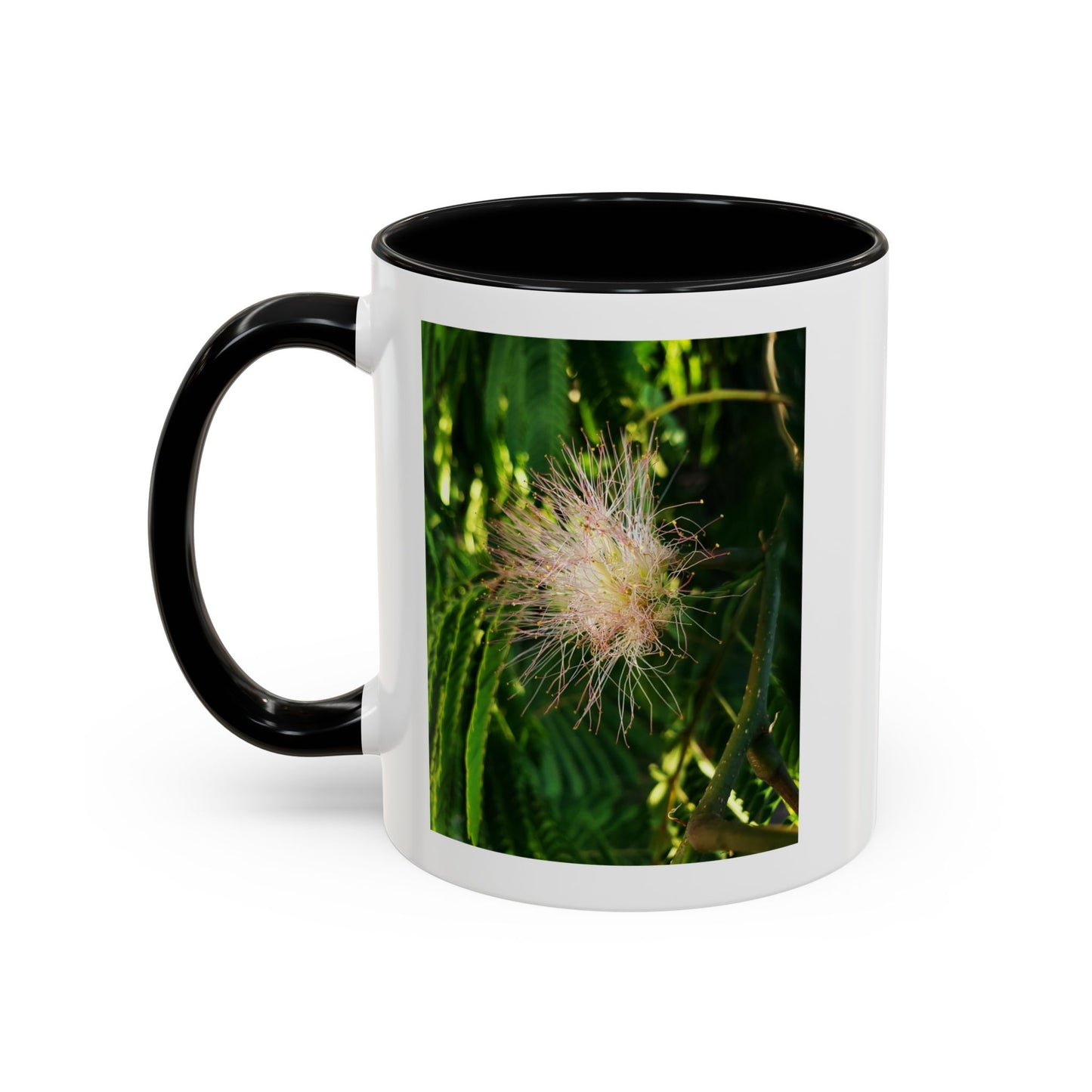 11oz Garden Themed Silk Blossom Plant Foliage Two Tone Coffee Mug