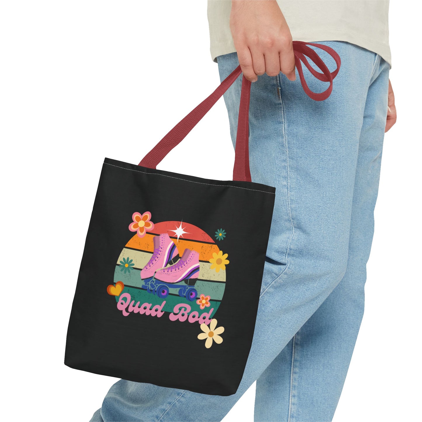 Unisex Retro Vibes Roller Skate Quad Bod Tote Bag