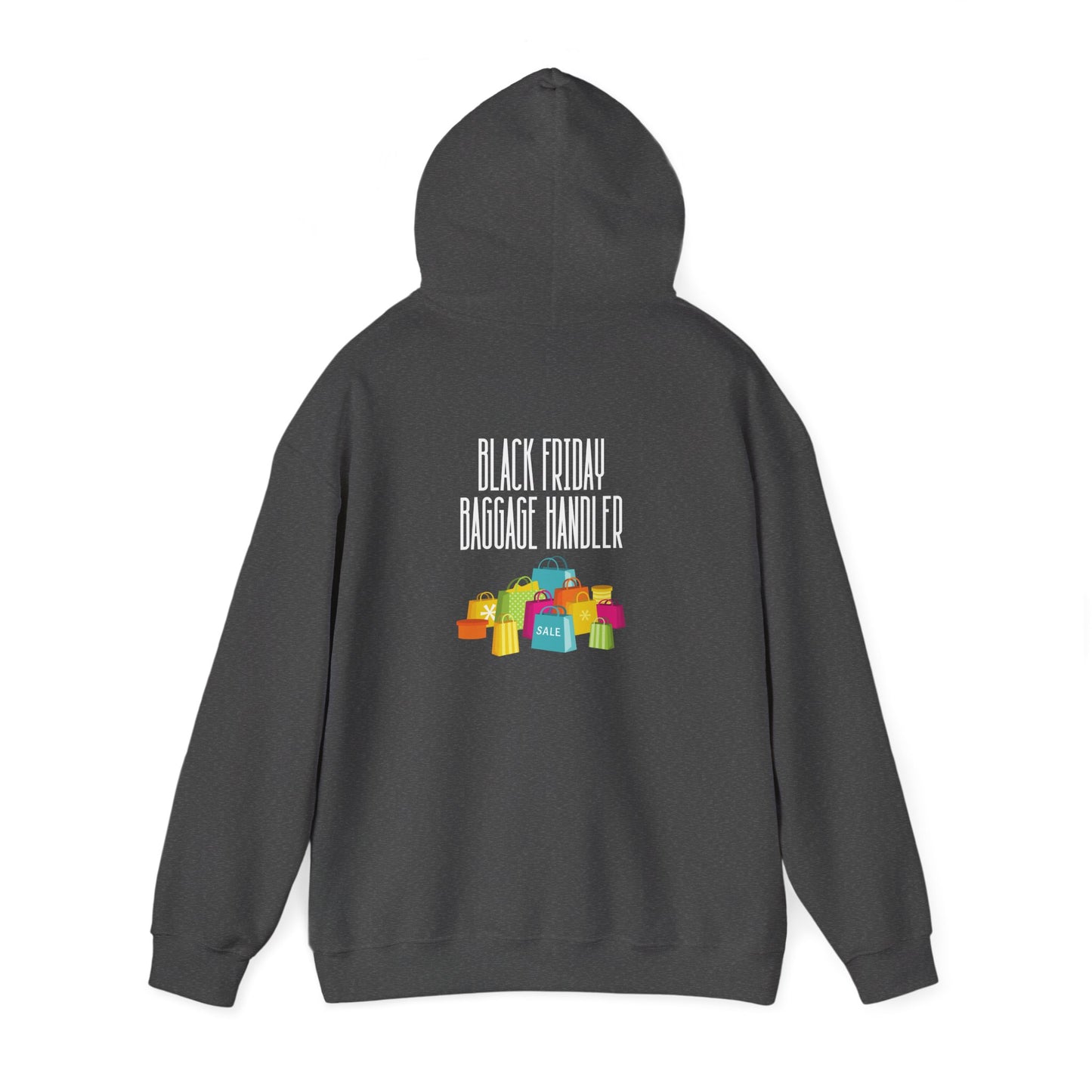 Unisex Heavy Blend™ Black Friday Christmas Sales Baggage Handler Shopping Sales Hooded Sweatshirt