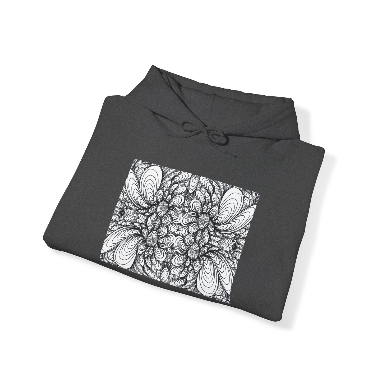 Unisex Heavy Blend™ Original Minimalist Healing Line Art Hooded Sweatshirt - Blooms