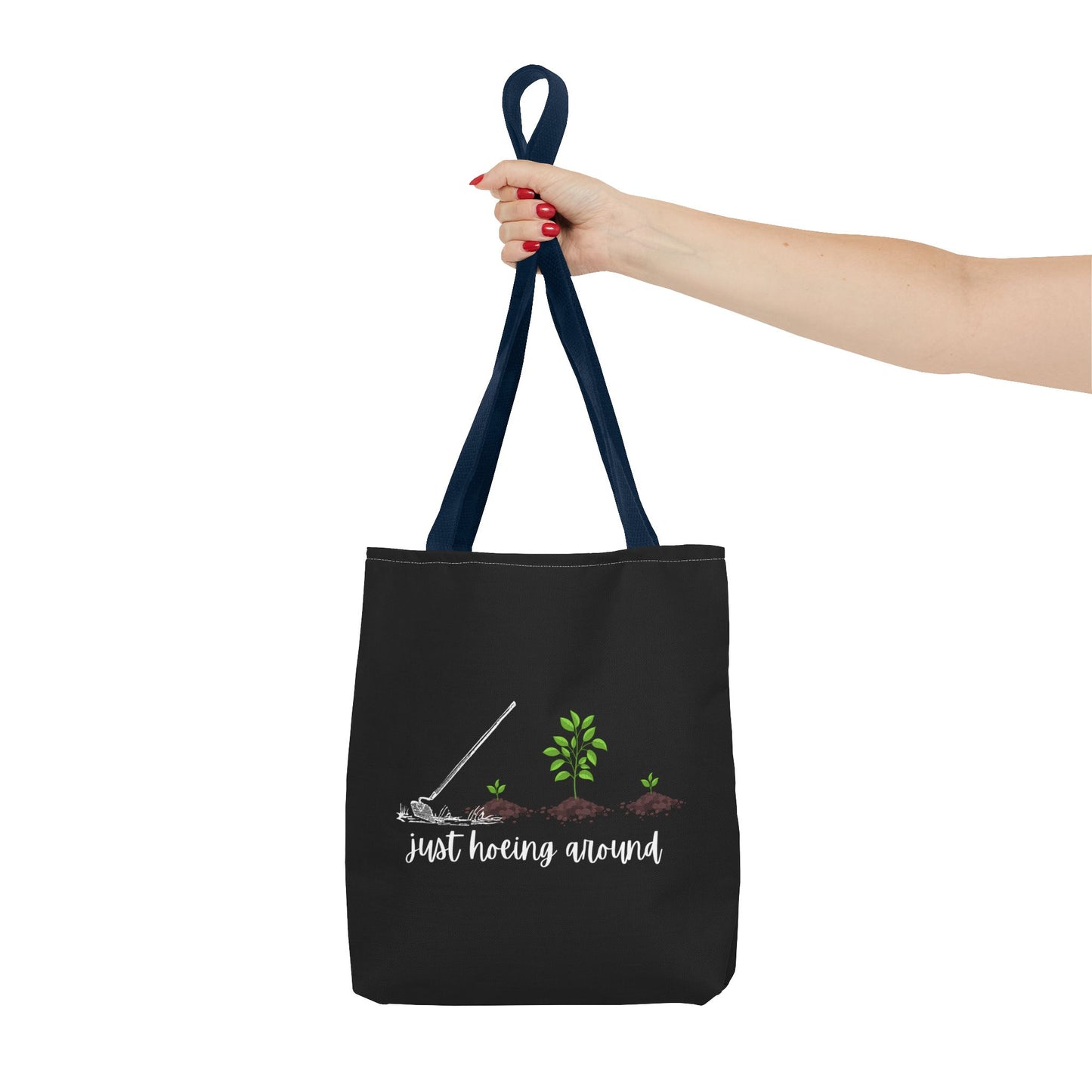 Unisex Just Hoeing Around Gardening Themed All Over Print Tote Bag