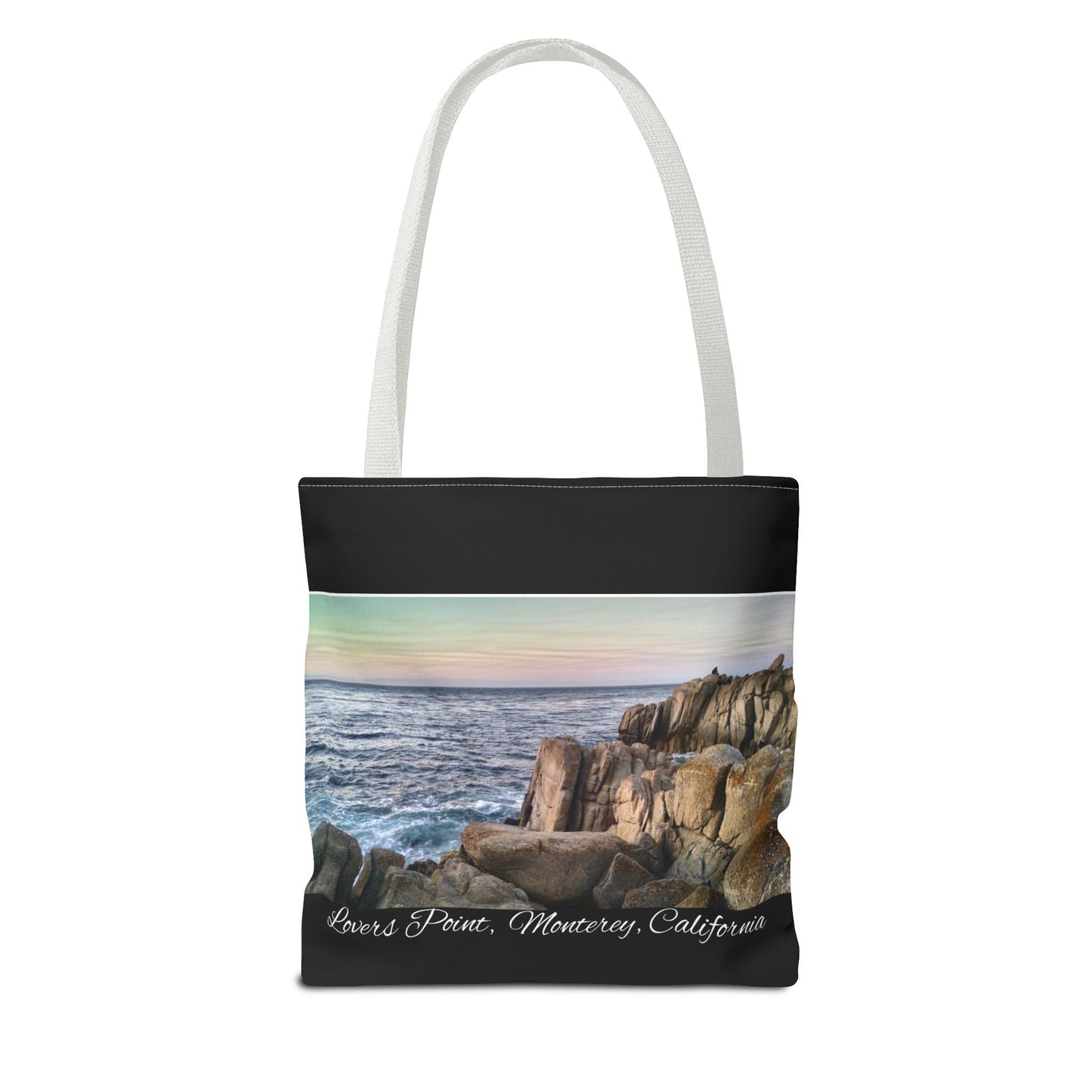 Unisex Travel Tote Bag Monterey California Scenic View Lovers Point Bay Area Keepsake Tote Bag Ocean View Nature Inspired Travel Gift Idea