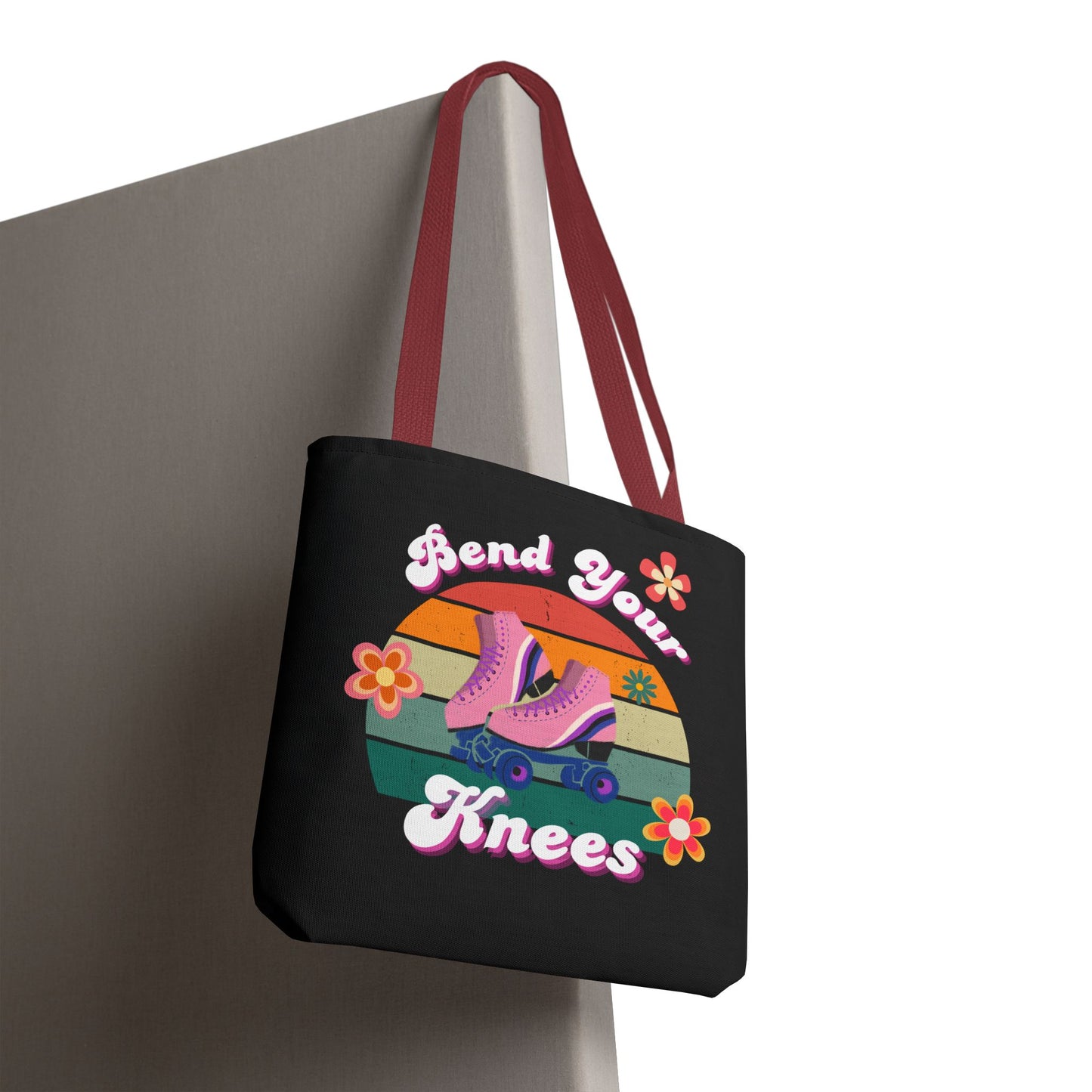 Unisex Retro Vibes Bend Your Knees Skate Day Tote Bag