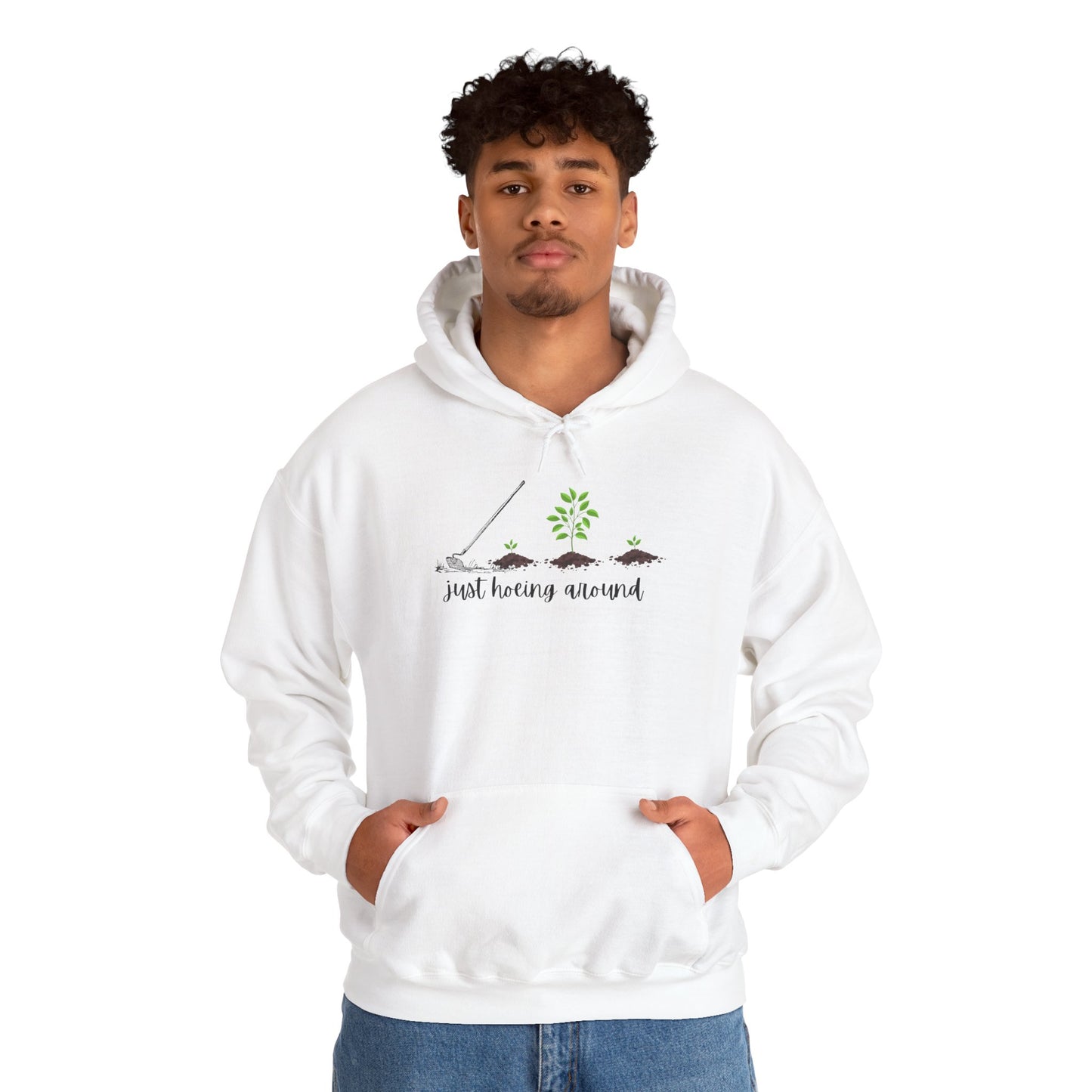 Unisex Heavy Blend™ Just Hoeing Around Gardening Hooded Sweatshirt