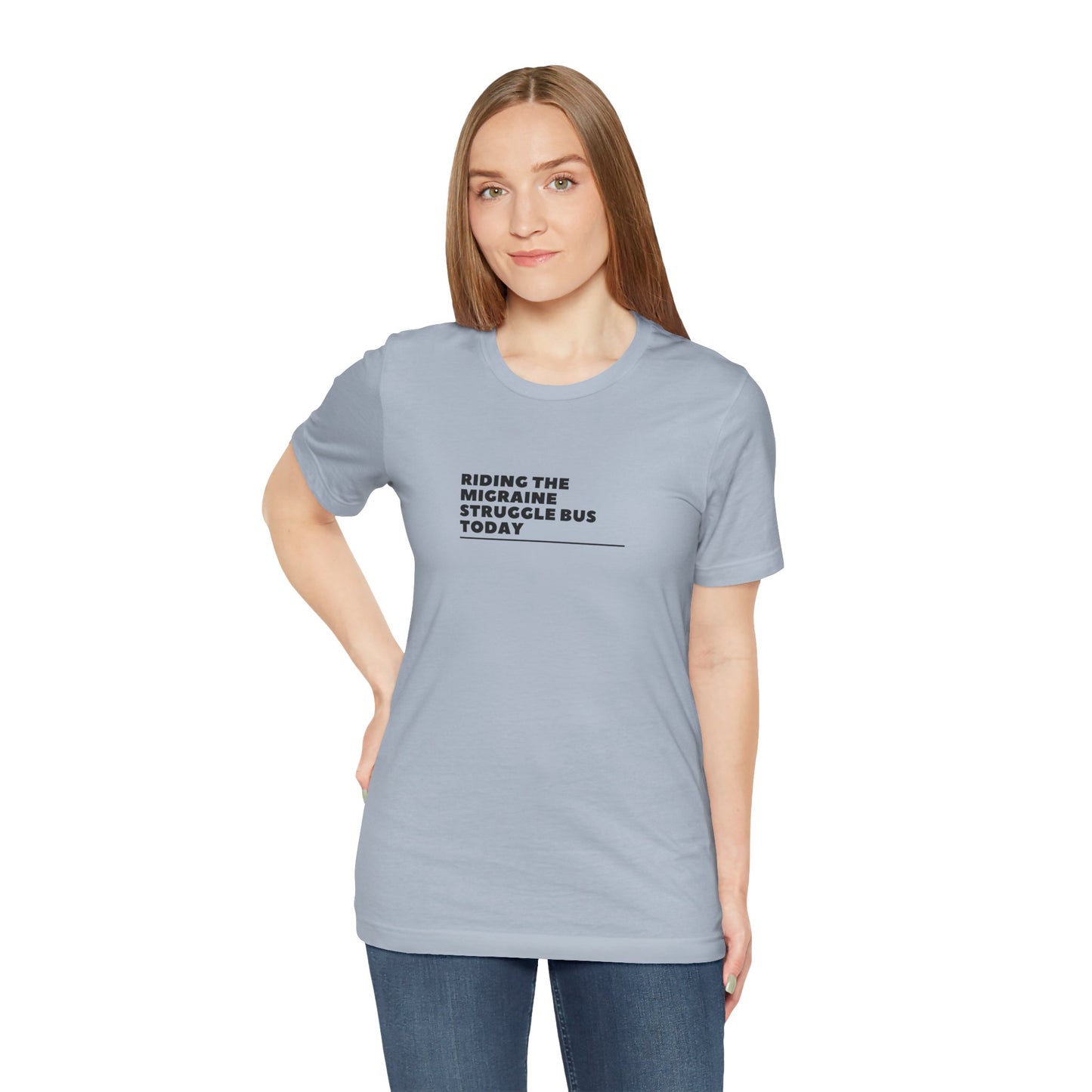 Unisex Migraine Day Invisible Illness Riding The Struggle Bus Tshirt