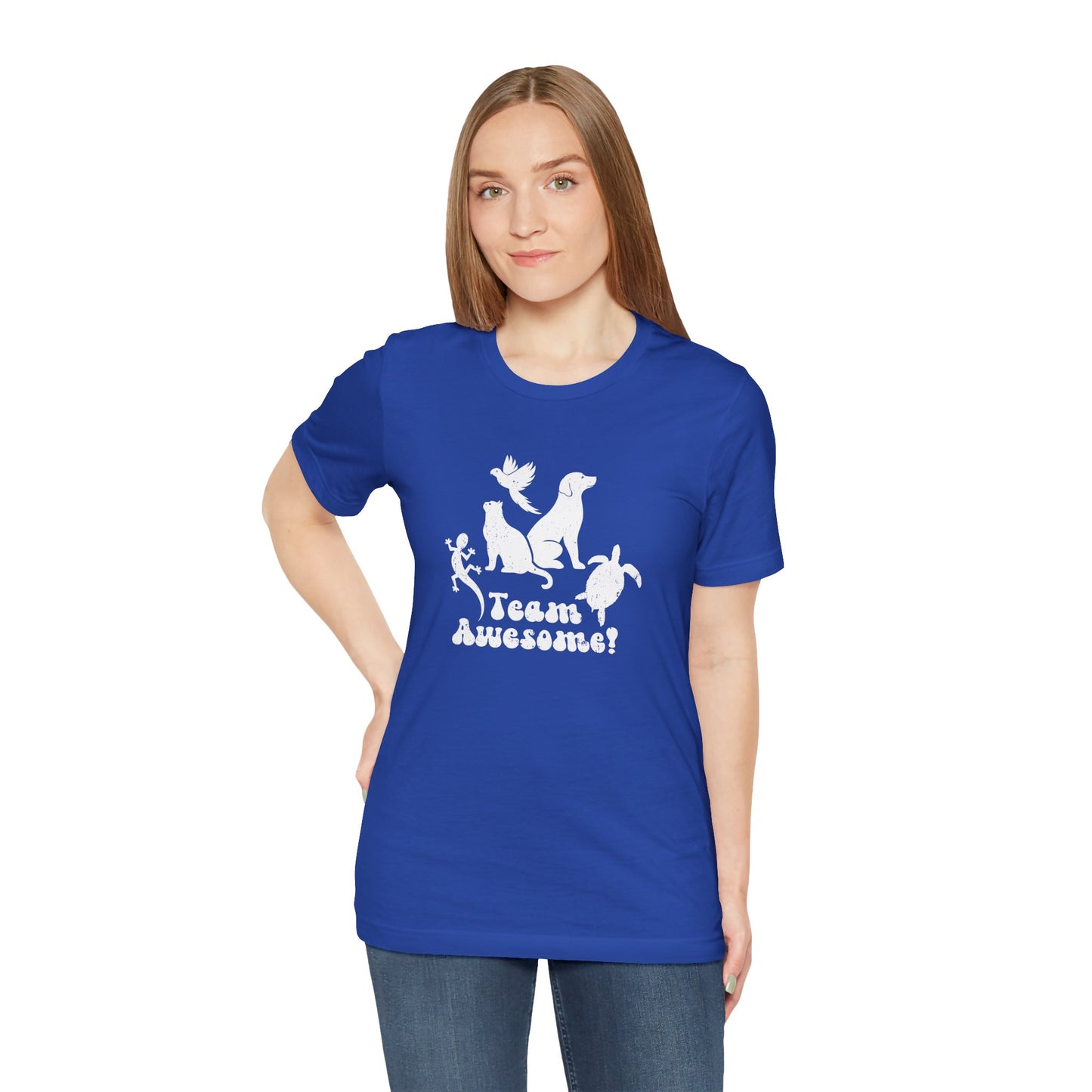 Unisex Animal Lover Lizard Cat Bird Dog Turtle Team Awesome T-Shirt