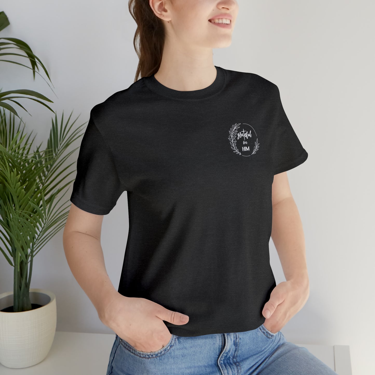 Unisex GraTeful for HIM T-Shirt, Shirt With Discreet Cross to Carry Blessings