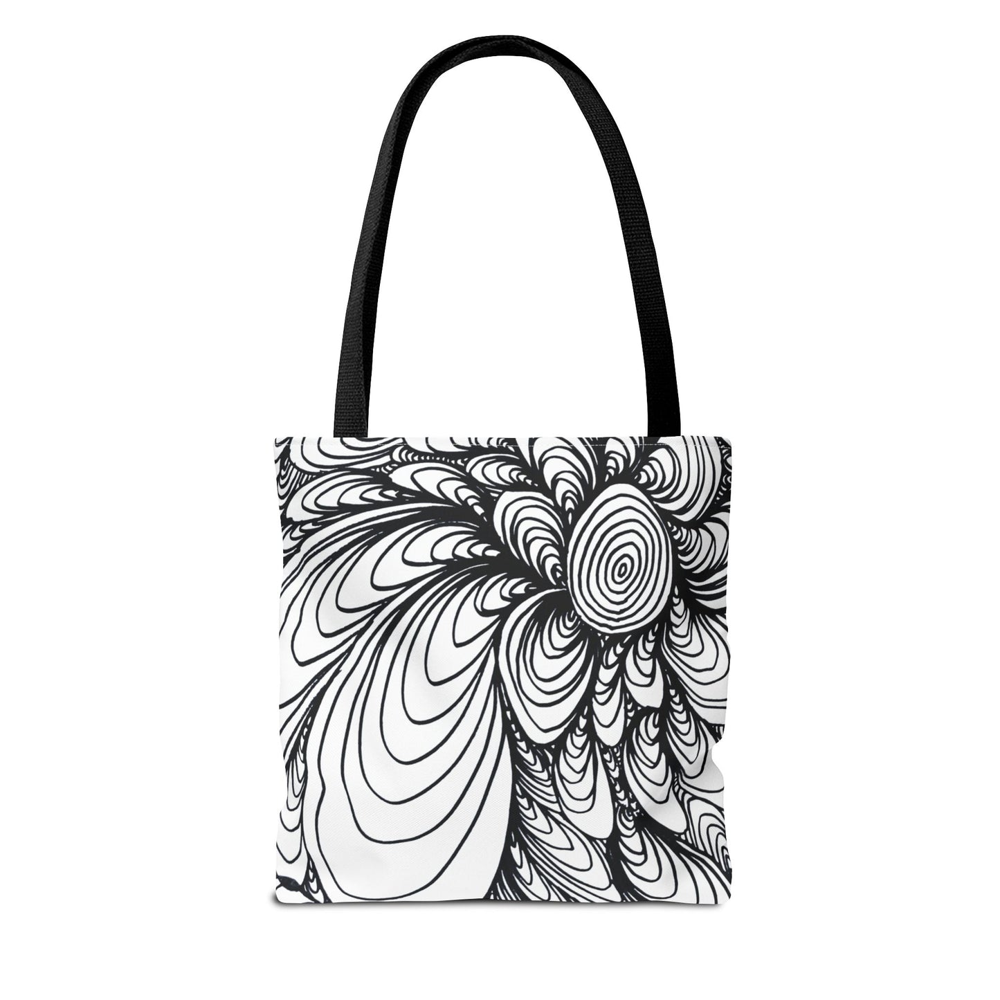 Unisex Original Doodle Art All Over Print Tote Bag - Apricots Noir