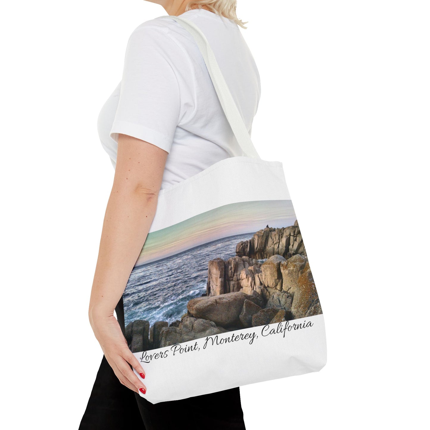 Unisex Travel Tote Bag Monterey California Scenic View Lovers Point Bay Area Keepsake Tote Bag Ocean View Nature Inspired Travel Gift Idea