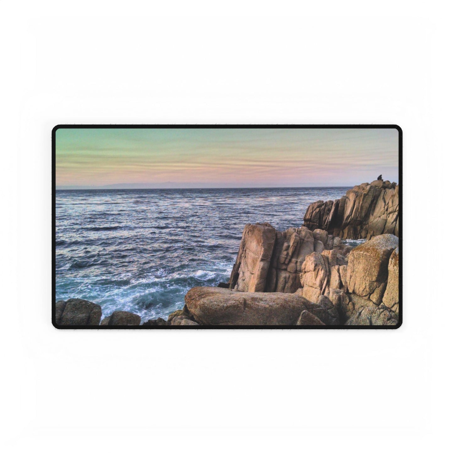 Lovers Cove, Scenic Ocean View, Monterey Ca Desk Mat