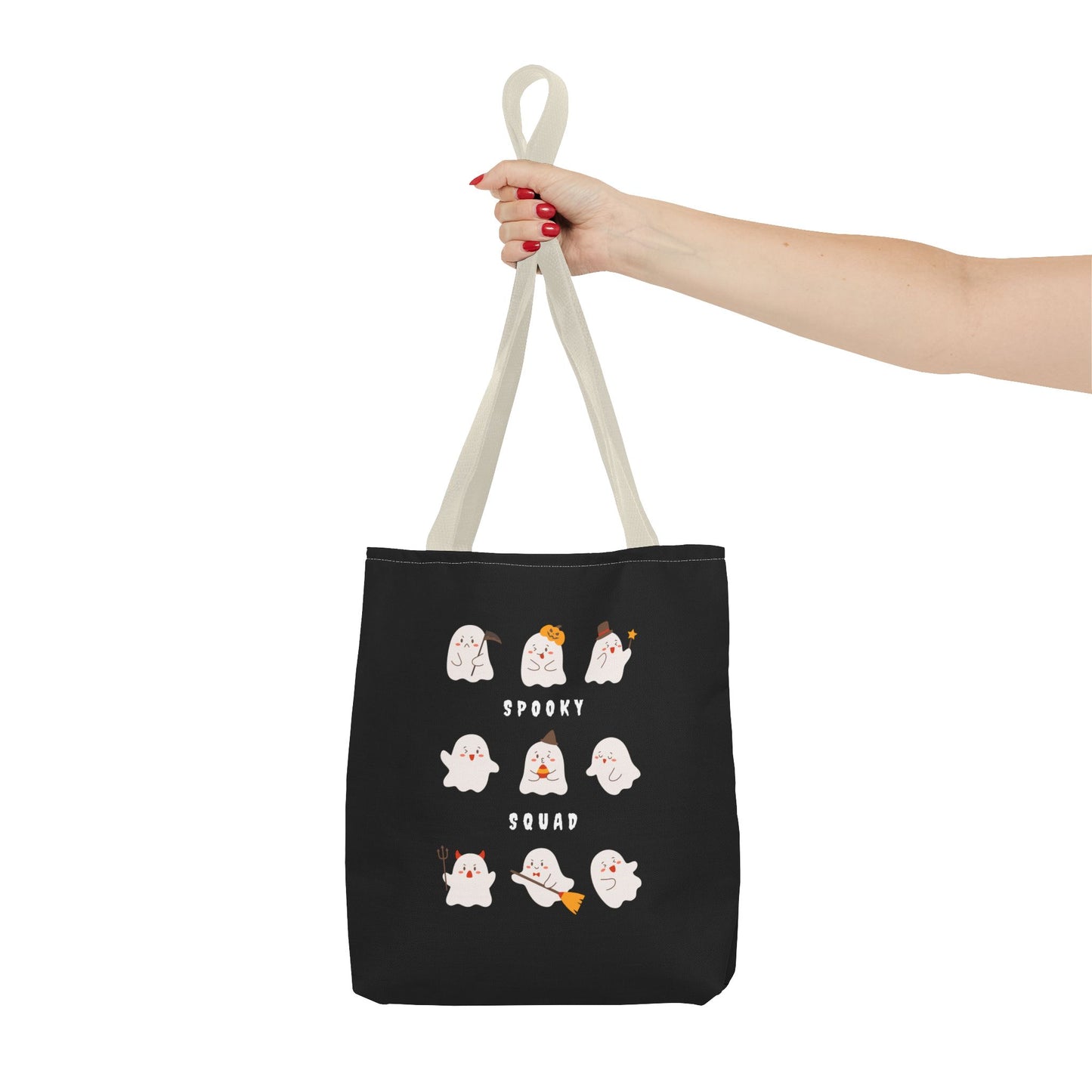 Cute Ghost Halloween Spooky Season Tote Trick or Treating Candy Bag Reusable Halloween Themed Lunch Tote