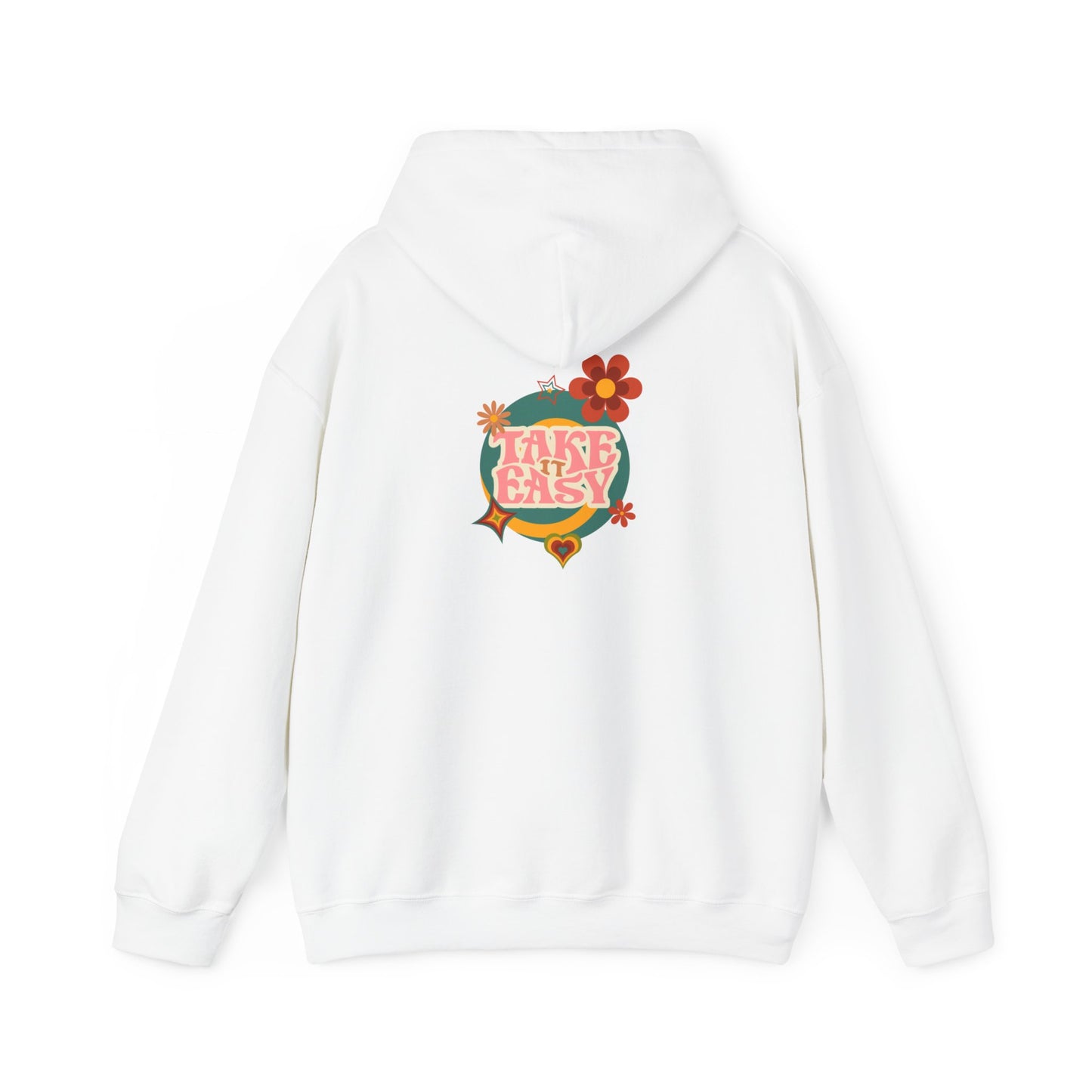 Unisex Heavy Blend™ Retro Vibes Take It Easy Hooded Sweatshirt