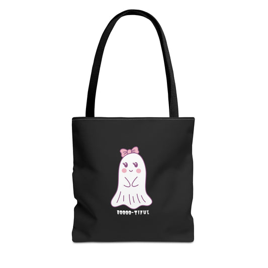 Cute Ghost Halloween Lover Spooky Season Trick or Treating Candy Bag Fall Themed Reusable Lunch Bag Tote