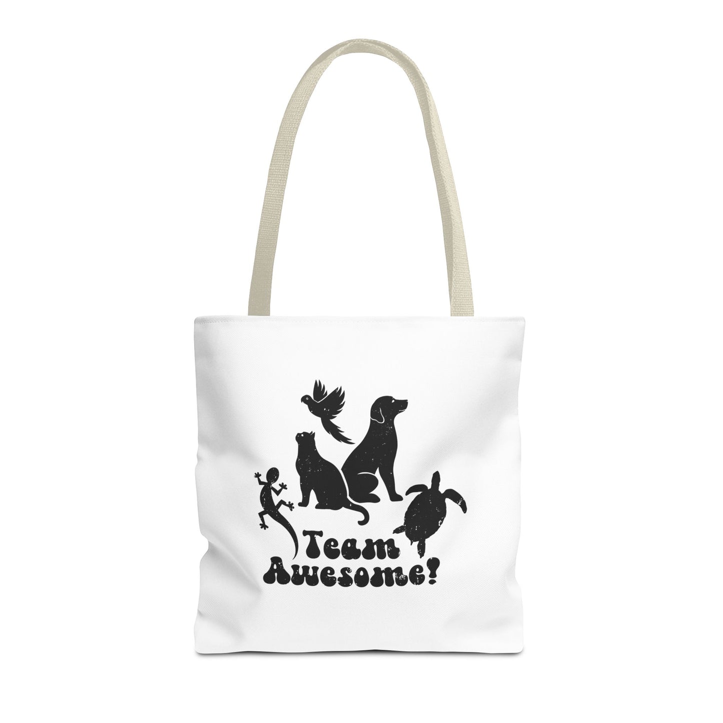 Unisex Animal Lover Lizard Cat Bird Dog Turtle Team Awesome Tote Bag