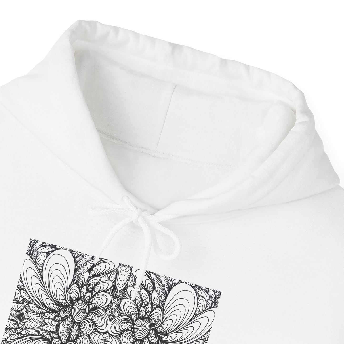 Unisex Heavy Blend™ Original Minimalist Healing Line Art Hooded Sweatshirt - Blooms