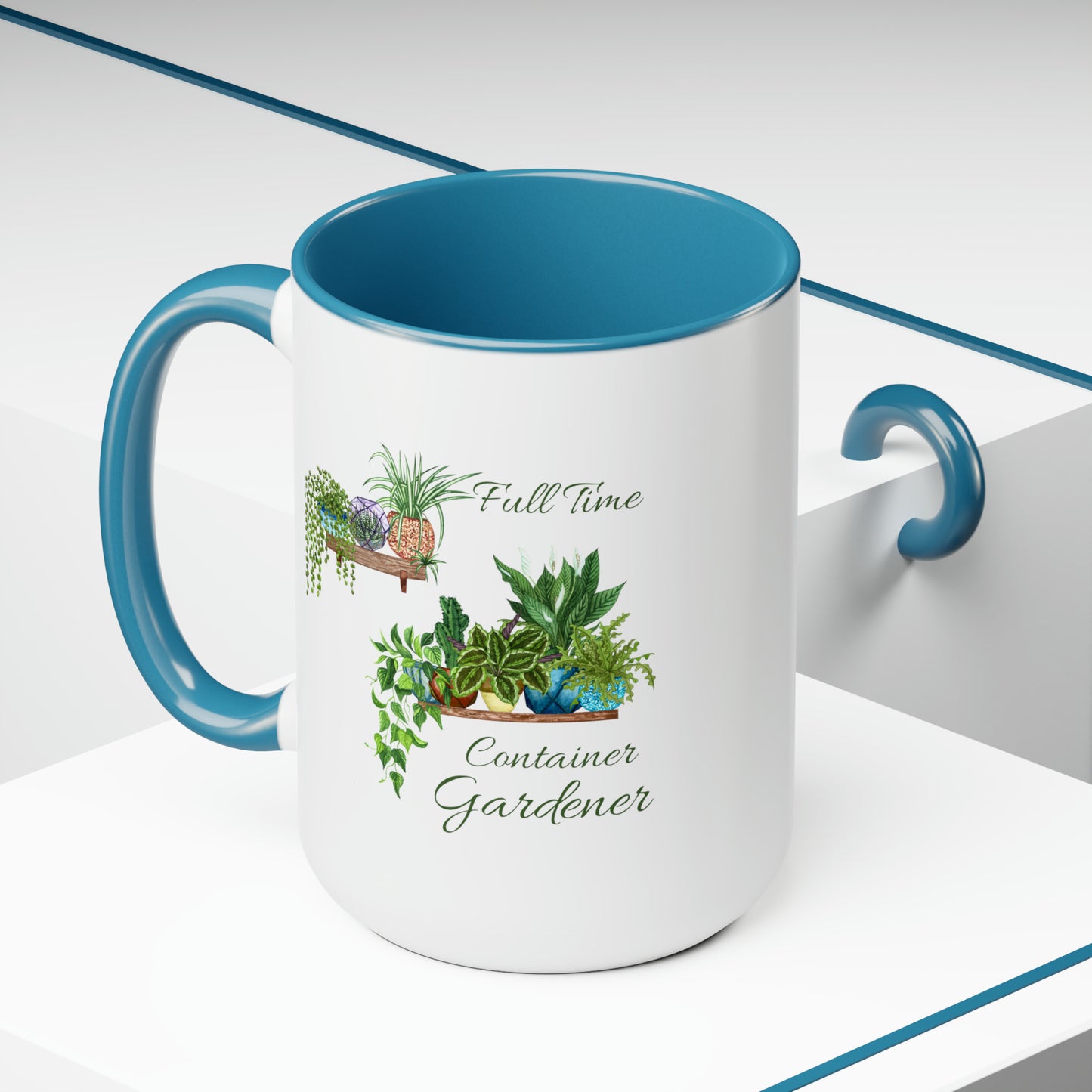 15oz Garden Themed Full Time Container Gardener Coffee Mug