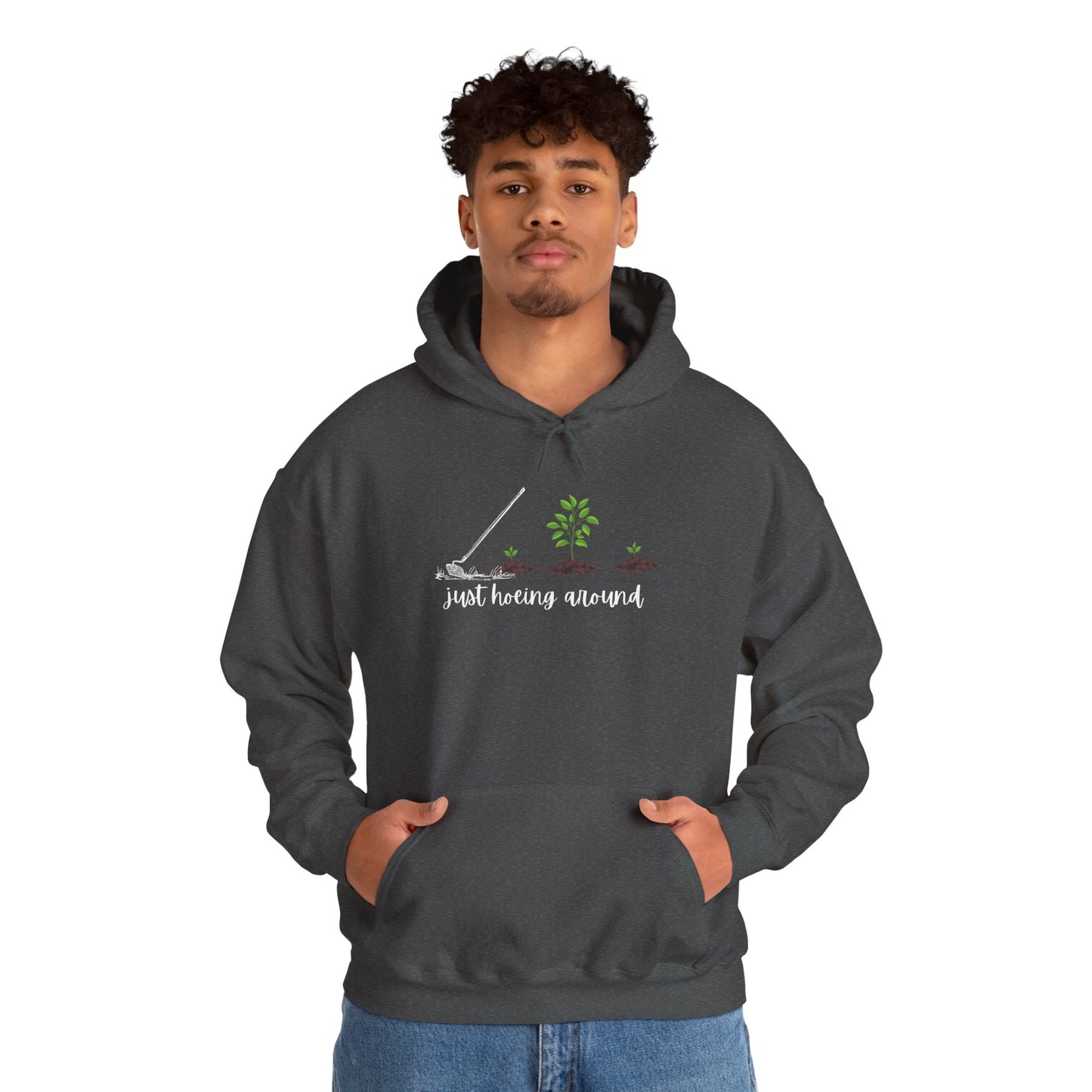 Unisex Heavy Blend™ Just Hoeing Around Gardening Hooded Sweatshirt