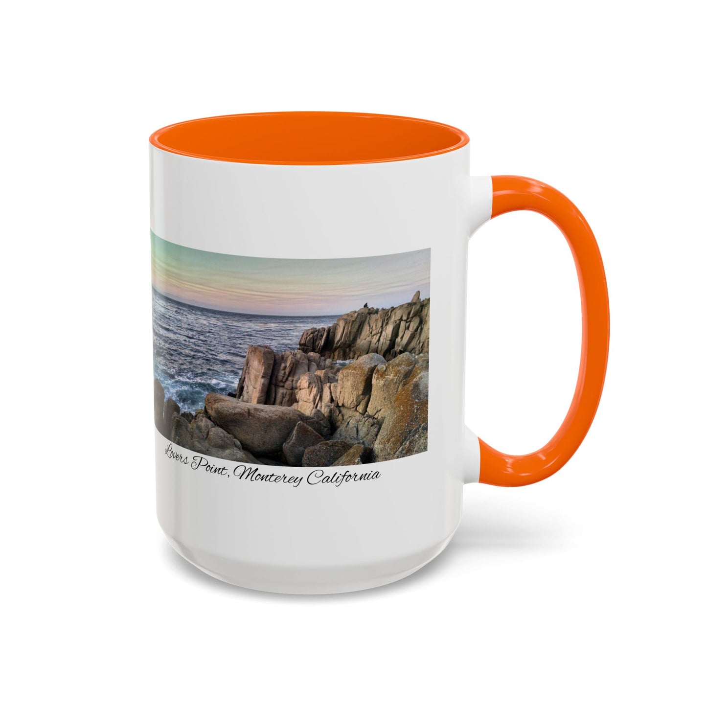 11oz/15oz Ocean View Travelers Coffee Mug Lovers Point, Monterey California San Francisco Bay Area Keepsake