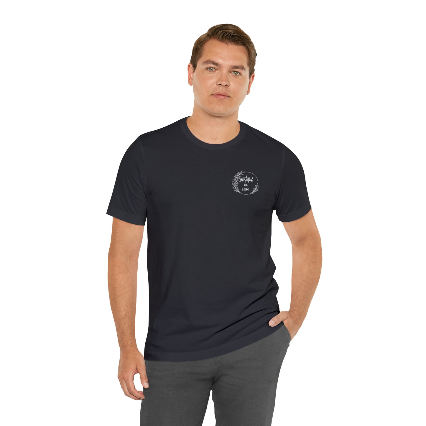 Unisex GraTeful for HIM T-Shirt, Shirt With Discreet Cross to Carry Blessings