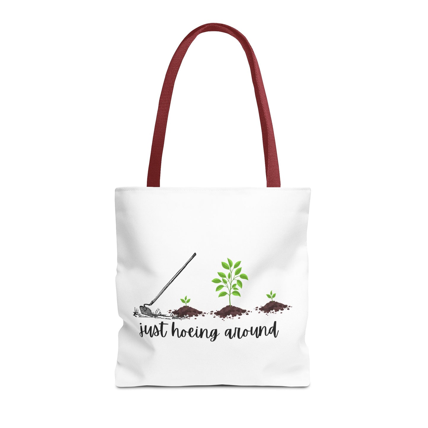 Unisex Just Hoeing Around Gardening Themed All Over Print Tote Bag