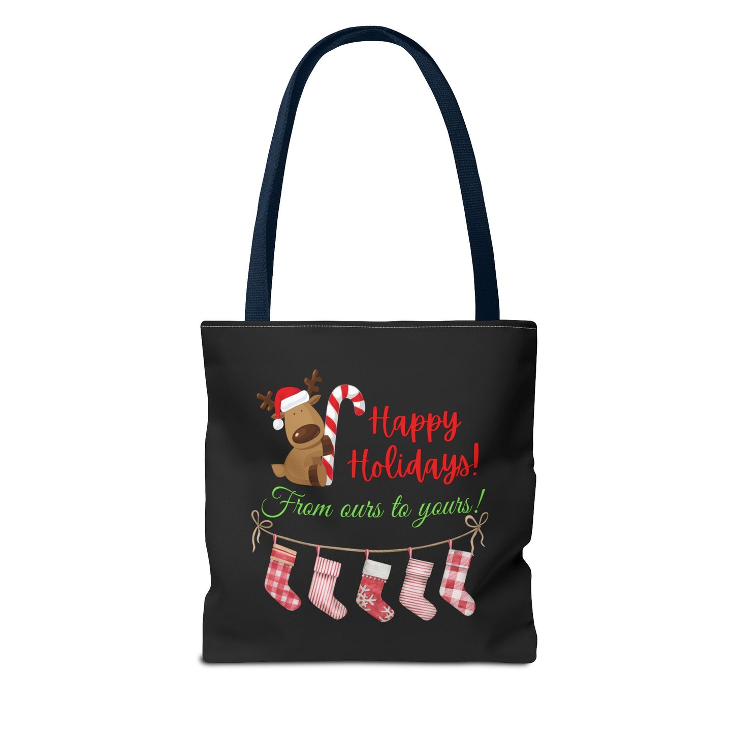 Unisex Happy Holidays From Ours To Yours Christmas Stockings and Dog Tote Bag