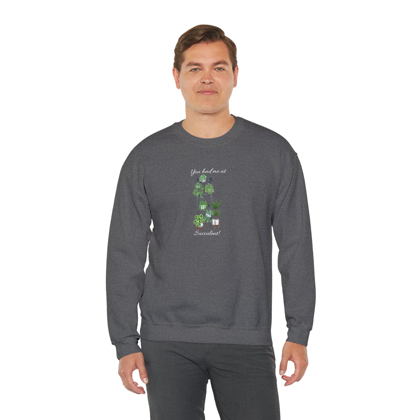 Unisex Garden Themed Succulent Sweatshirt