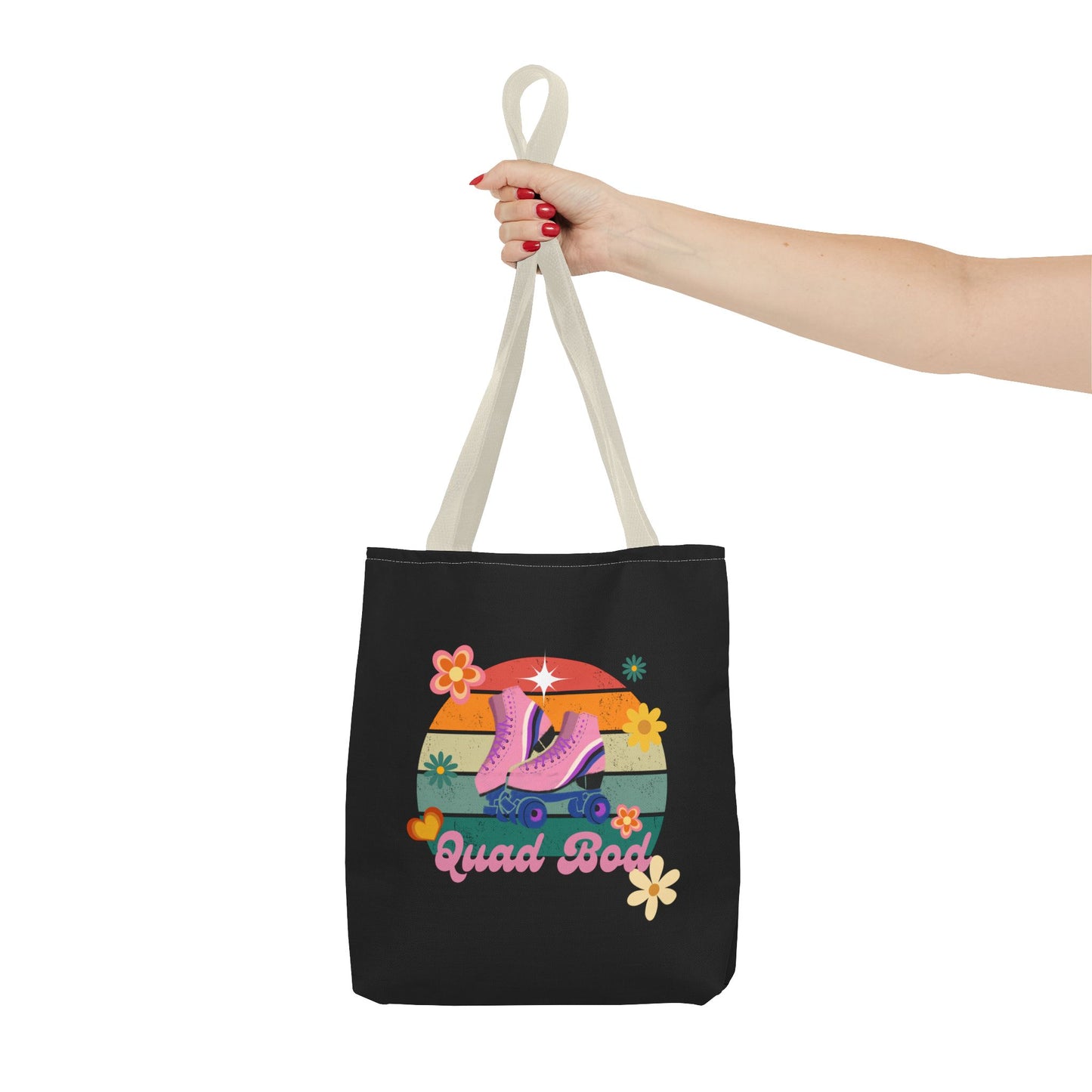 Unisex Retro Vibes Roller Skate Quad Bod Tote Bag