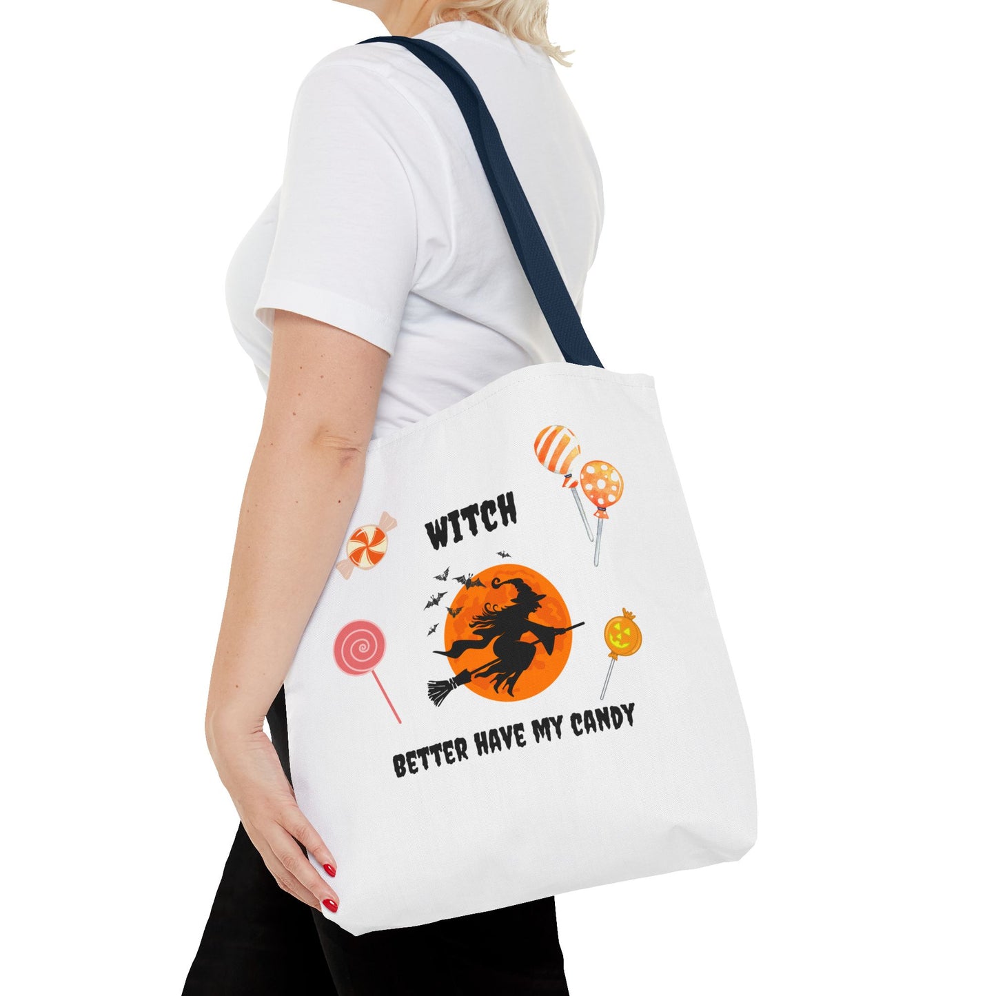 Halloween Tote Bag Spooky Season Trick or Treating Candy Bag Fall Themed Reusable Lunch Tote