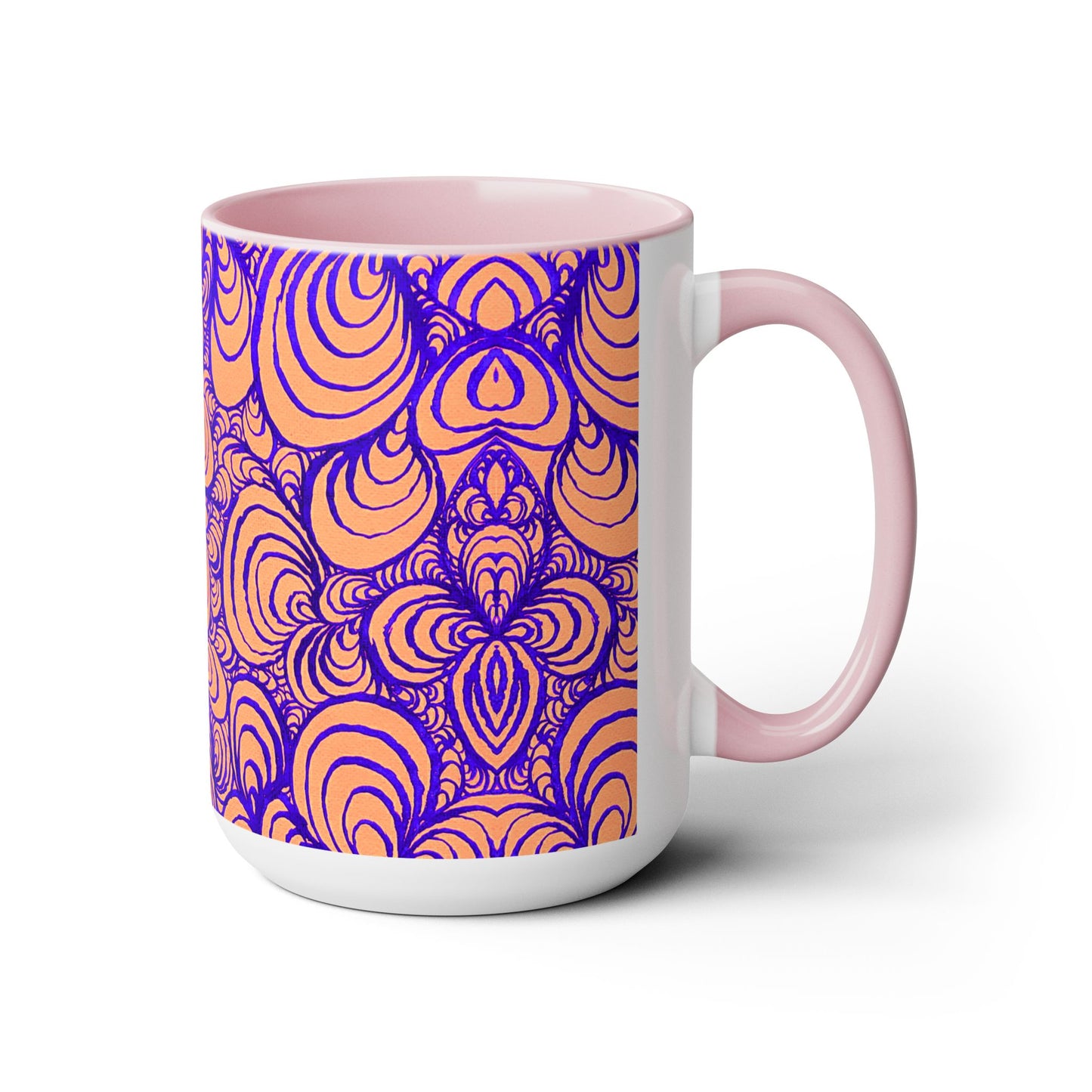 15oz Original Line Art Coffee Mug - Puzzle Panels 1 Color Pop Run