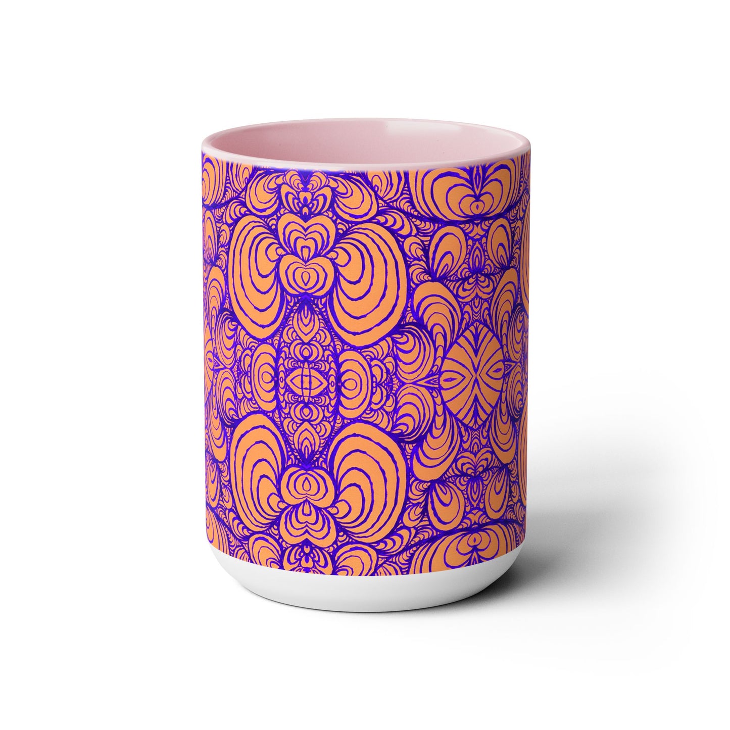 15oz Original Line Art Coffee Mug - Puzzle Panels 2 Color Pop Run