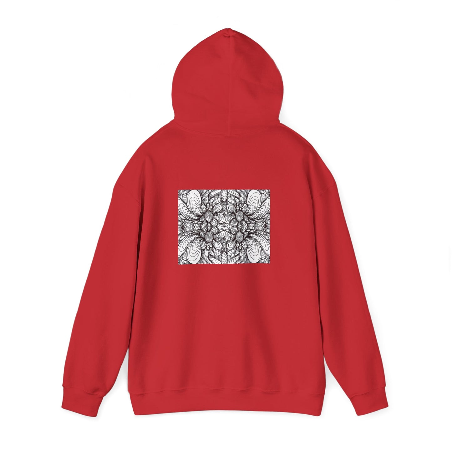 Unisex Heavy Blend™ Original Minimalist Healing Line Art Hooded Sweatshirt - Blooms