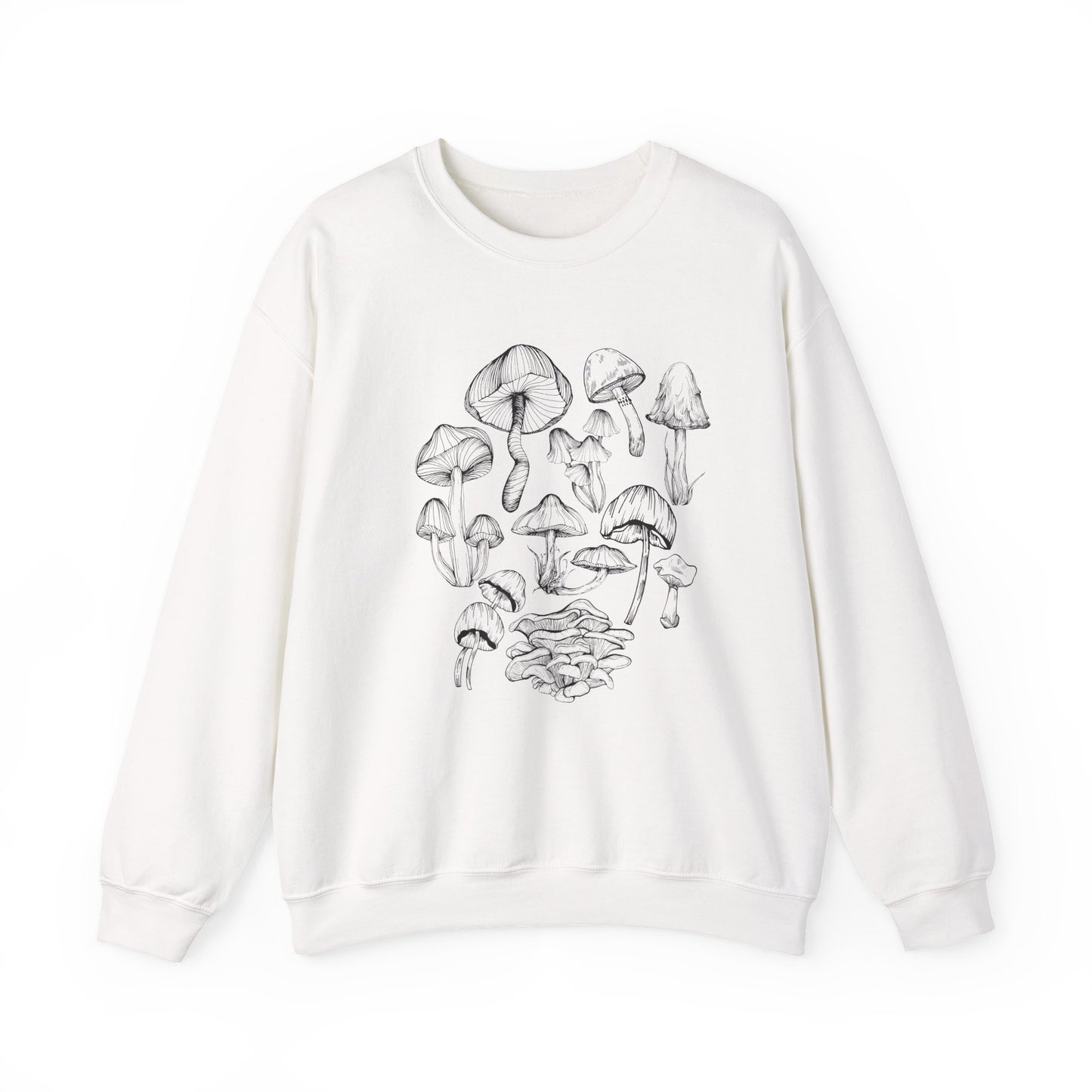 Unisex Mushroom Lover Fungi Print Toadstool Sweatshirt