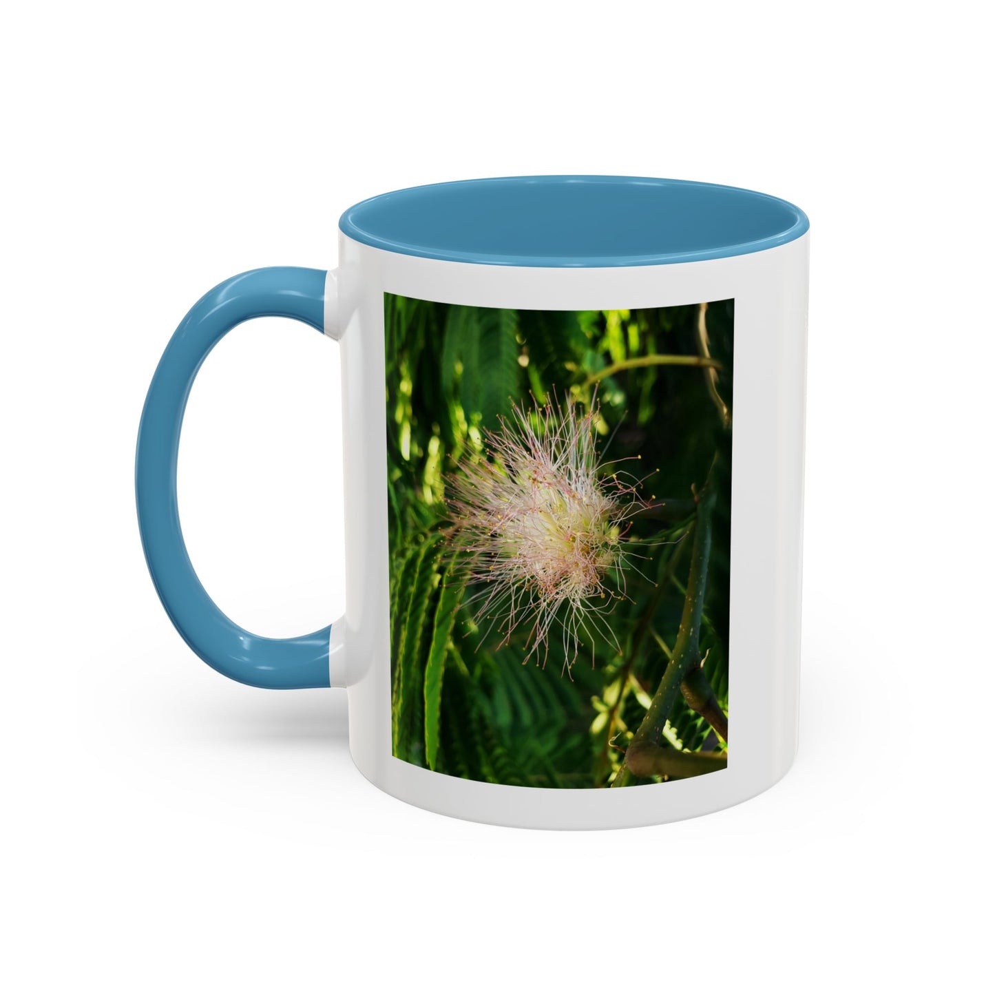 11oz Garden Themed Silk Blossom Plant Foliage Two Tone Coffee Mug