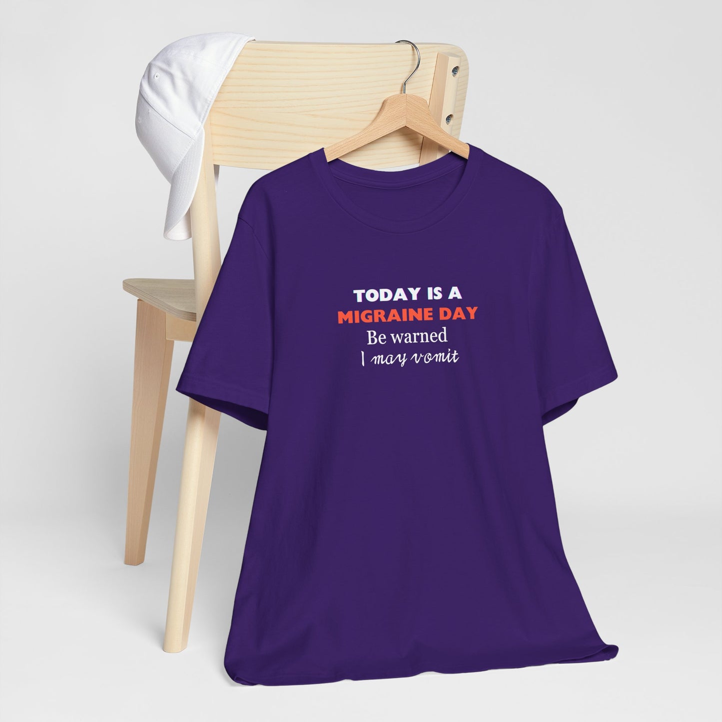 Unisex Migraine Sufferer Today Is A Migraine Day T-shirt I May Vomit