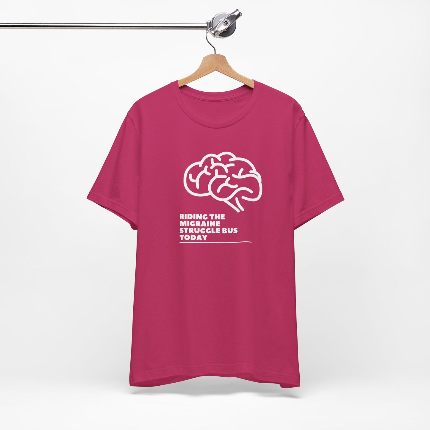 Unisex Migraine Day Invisible Illness Warrior Riding The Struggle Bus Tshirt